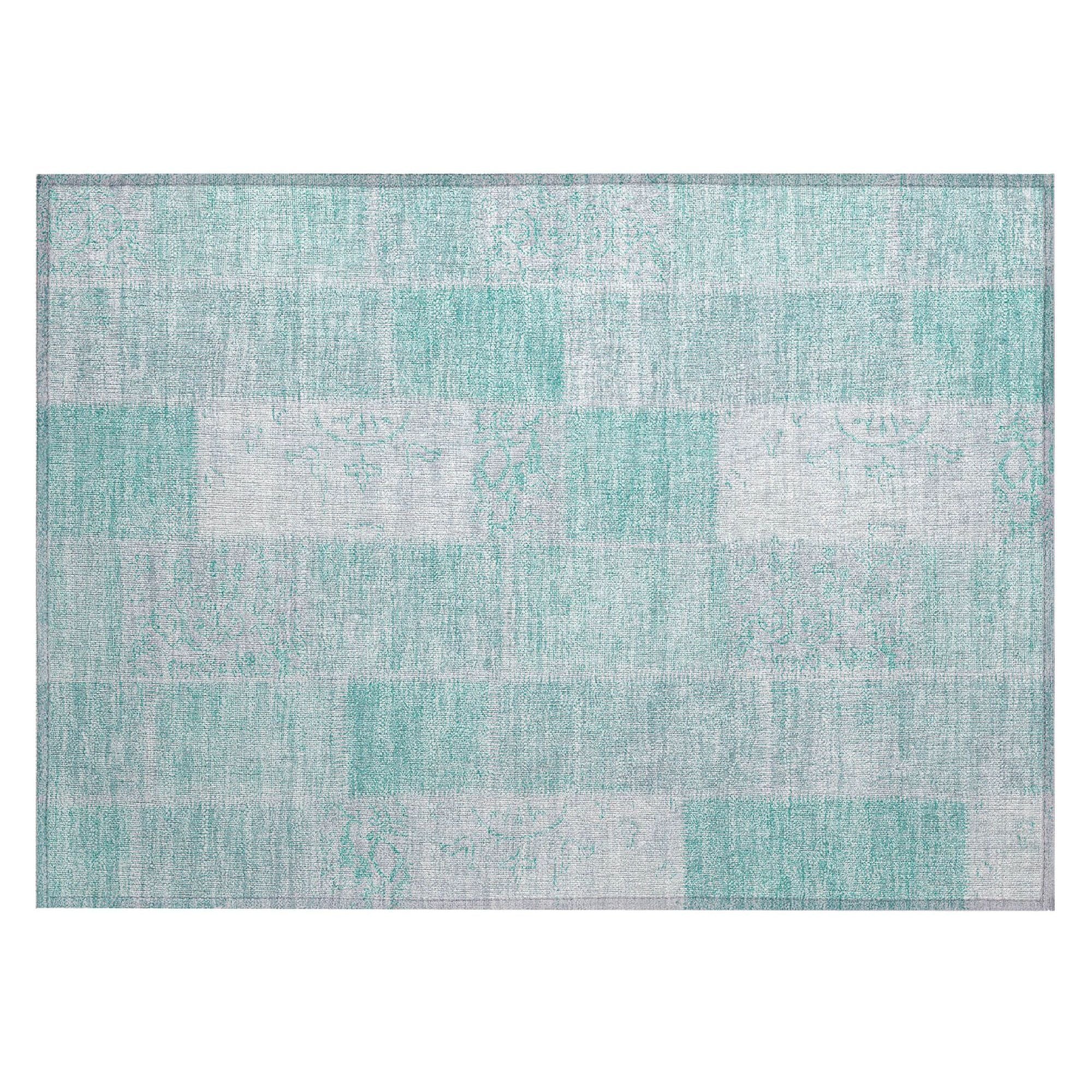 Machine Made ACN631 Aqua Teal Rugs #color_aqua teal