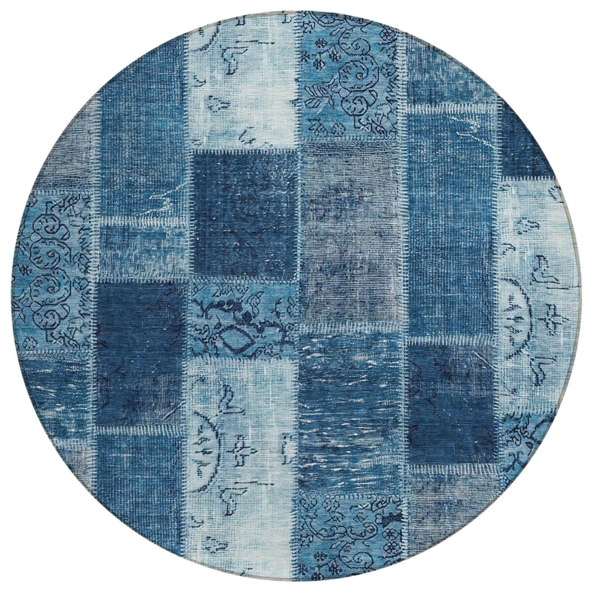 Machine Made ACN631 Blue  Rugs #color_blue 