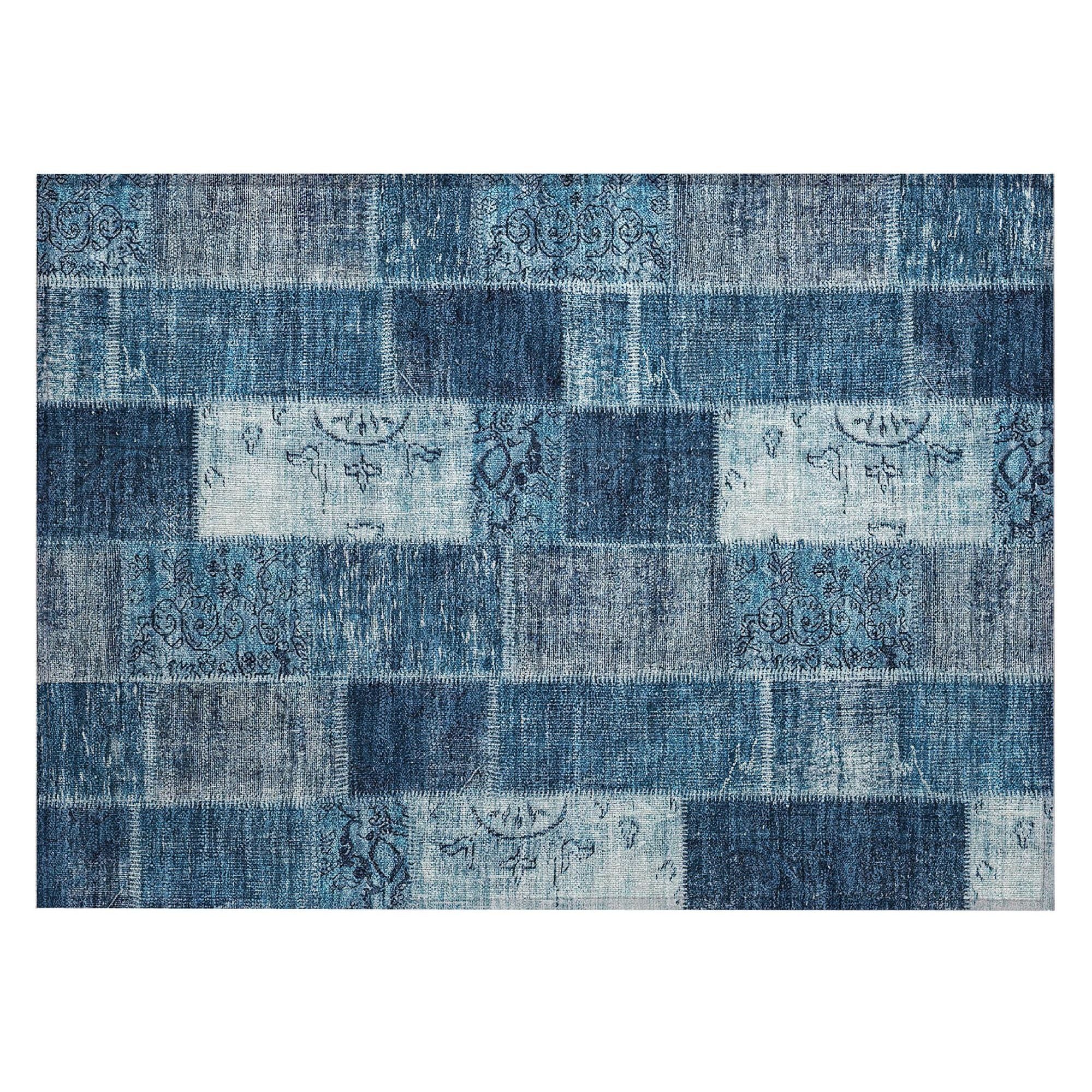 Machine Made ACN631 Blue  Rugs #color_blue 