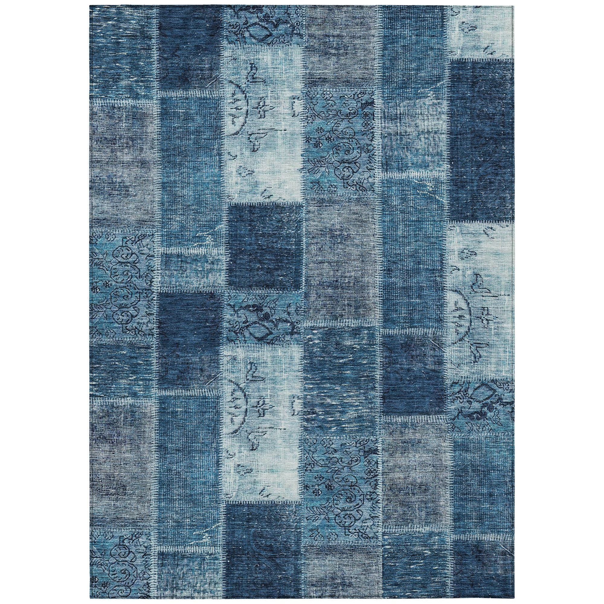 Machine Made ACN631 Blue  Rugs #color_blue 