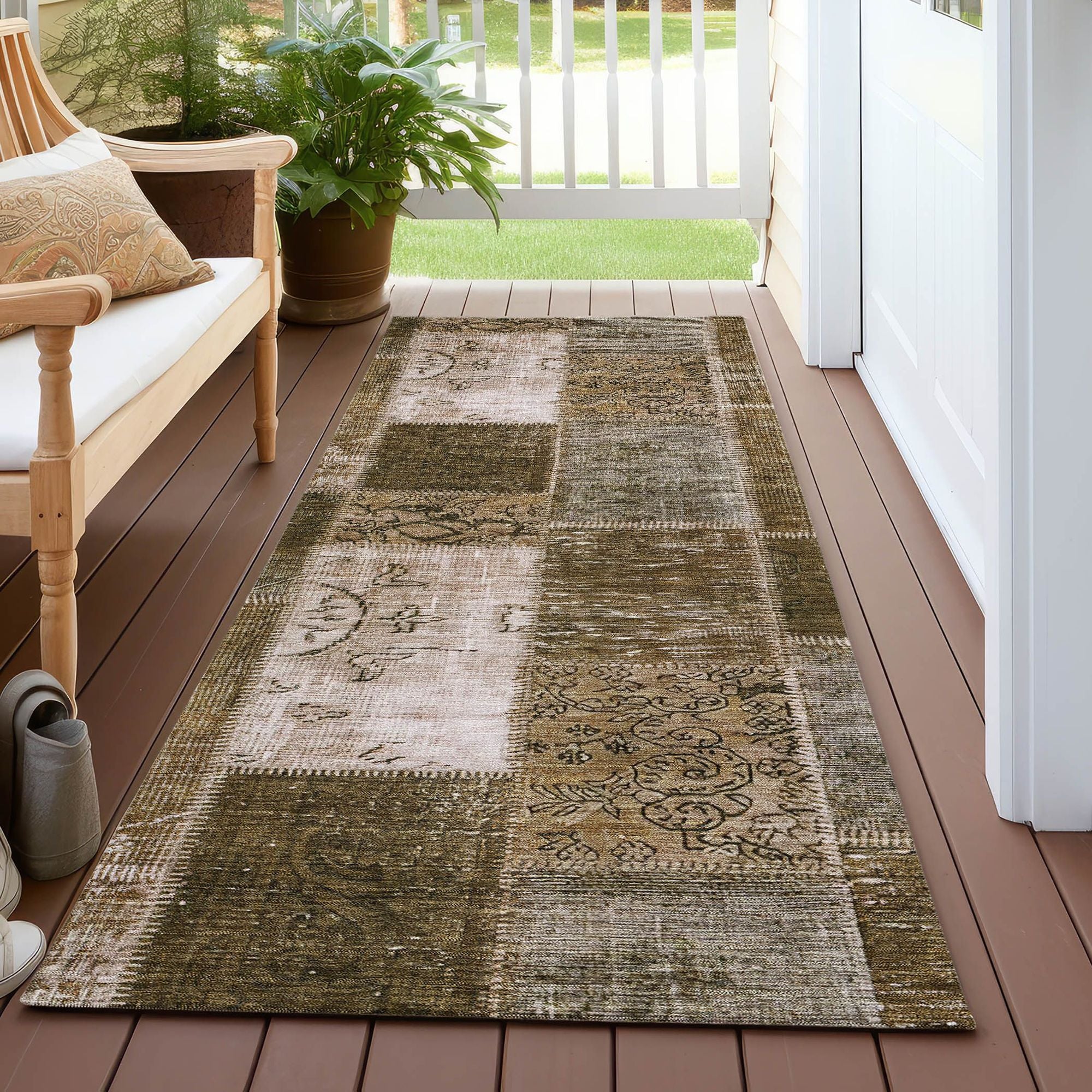 Machine Made ACN631 Brown  Rugs #color_brown 