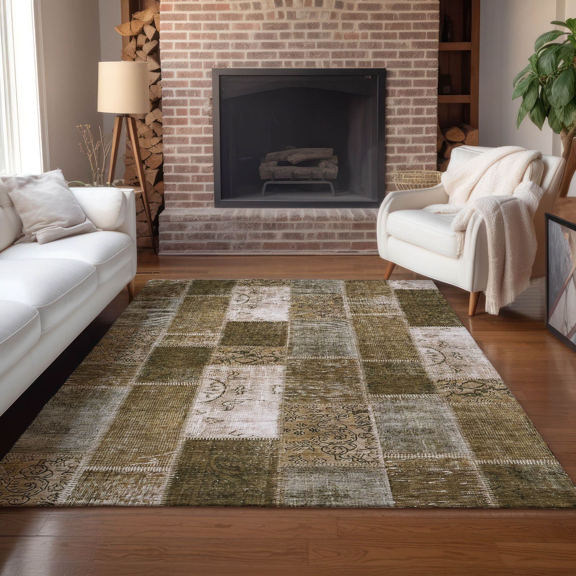 Machine Made ACN631 Brown  Rugs #color_brown 