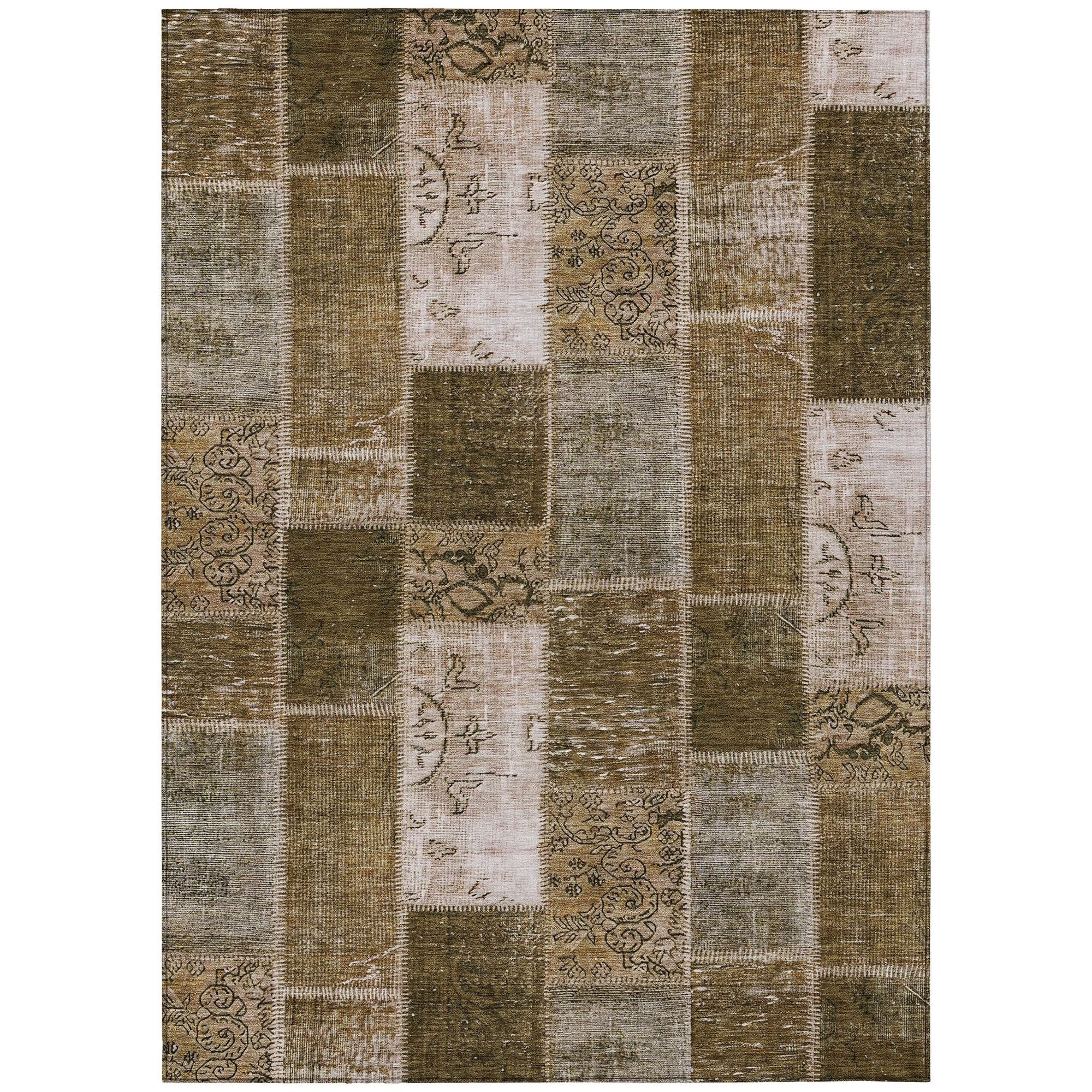 Machine Made ACN631 Brown  Rugs #color_brown 