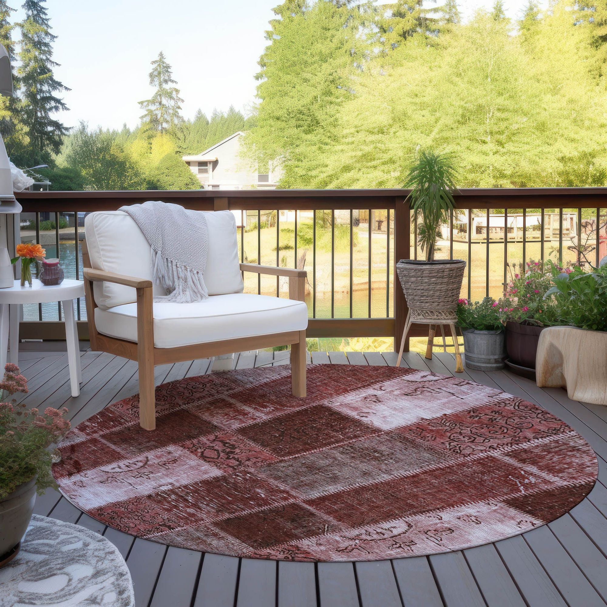 Machine Made ACN631 Burgundy Red Rugs #color_burgundy red