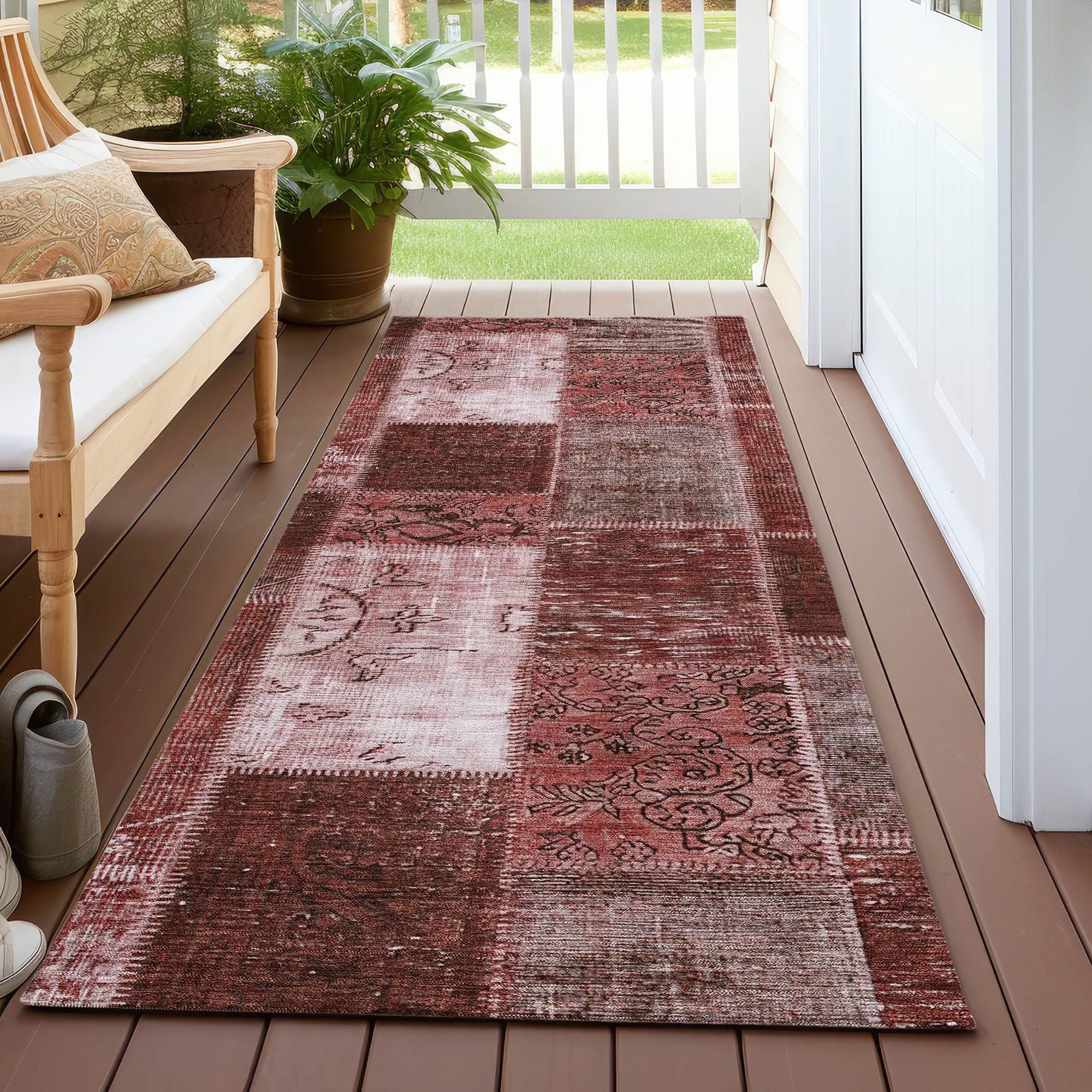 Machine Made ACN631 Burgundy Red Rugs #color_burgundy red