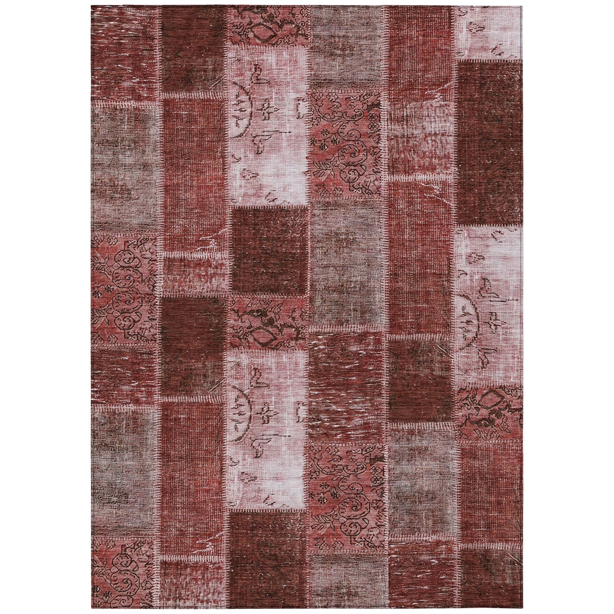 Machine Made ACN631 Burgundy Red Rugs #color_burgundy red