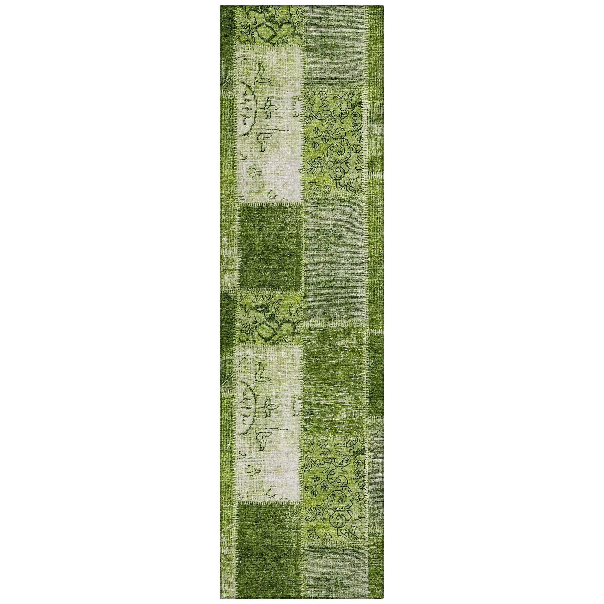 Machine Made ACN631 Olive Green Rugs #color_olive green