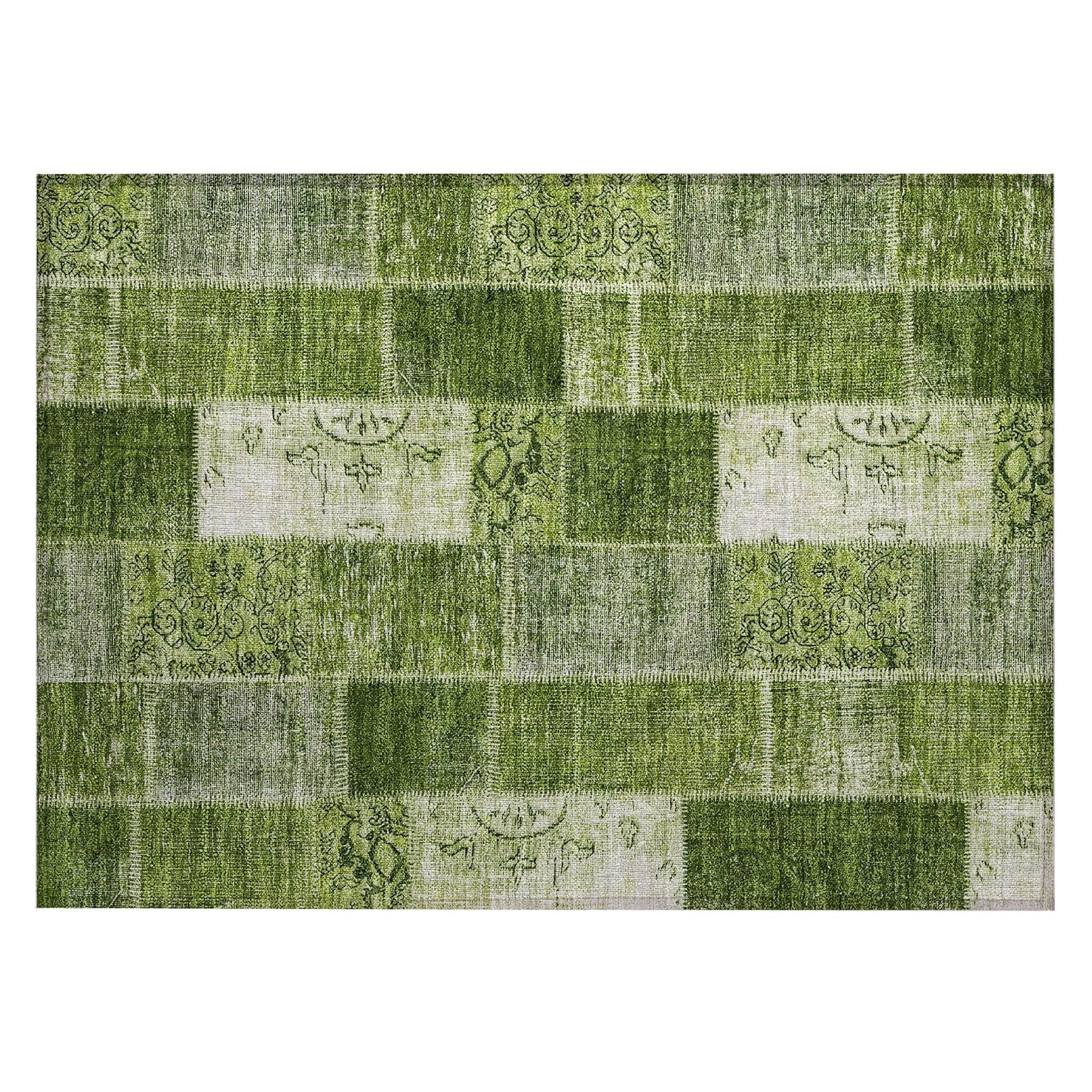 Machine Made ACN631 Olive Green Rugs #color_olive green