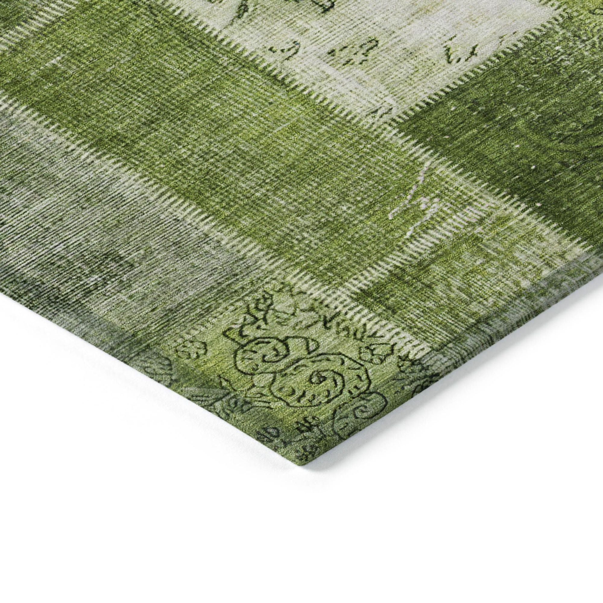 Machine Made ACN631 Olive Green Rugs #color_olive green