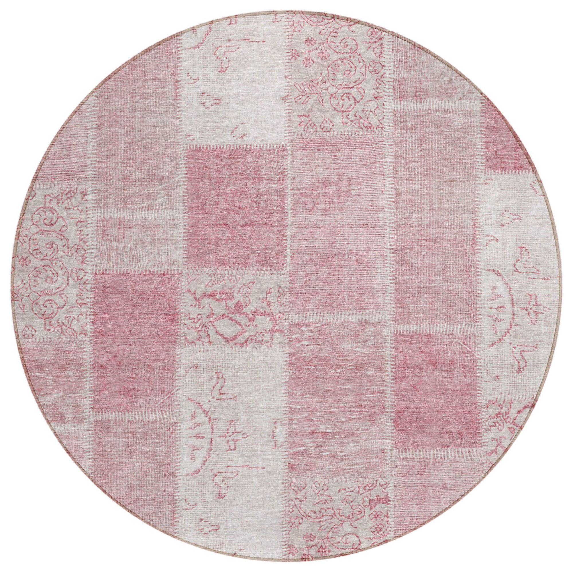 Machine Made ACN631 Pink  Rugs #color_pink 