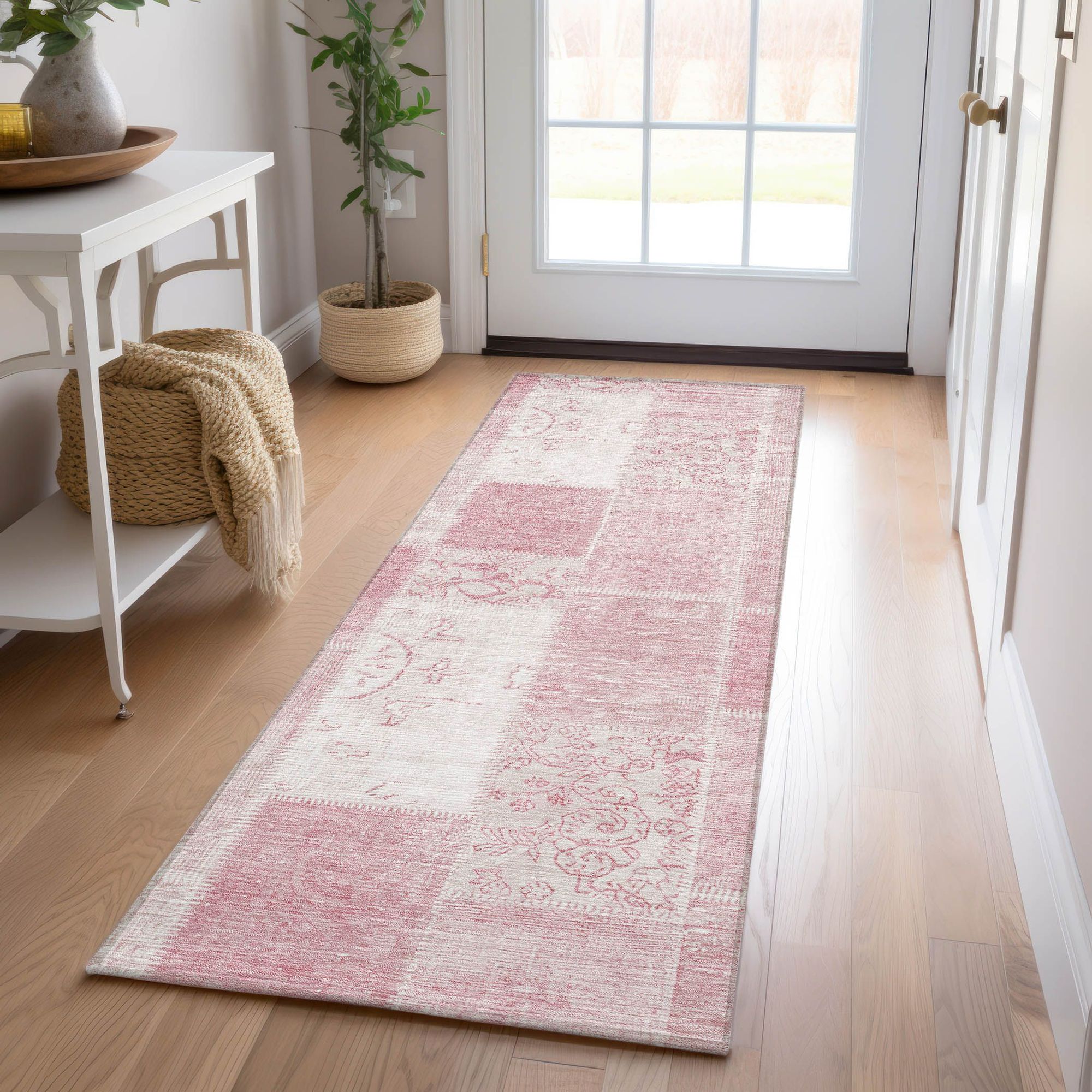 Machine Made ACN631 Pink  Rugs #color_pink 