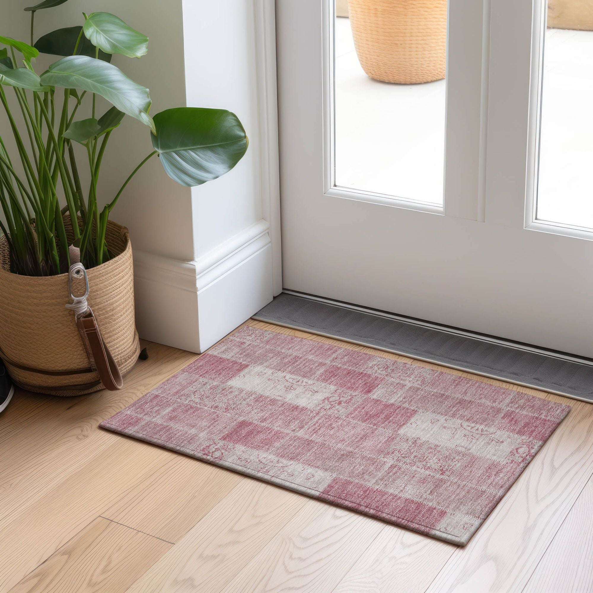 Machine Made ACN631 Pink  Rugs #color_pink 