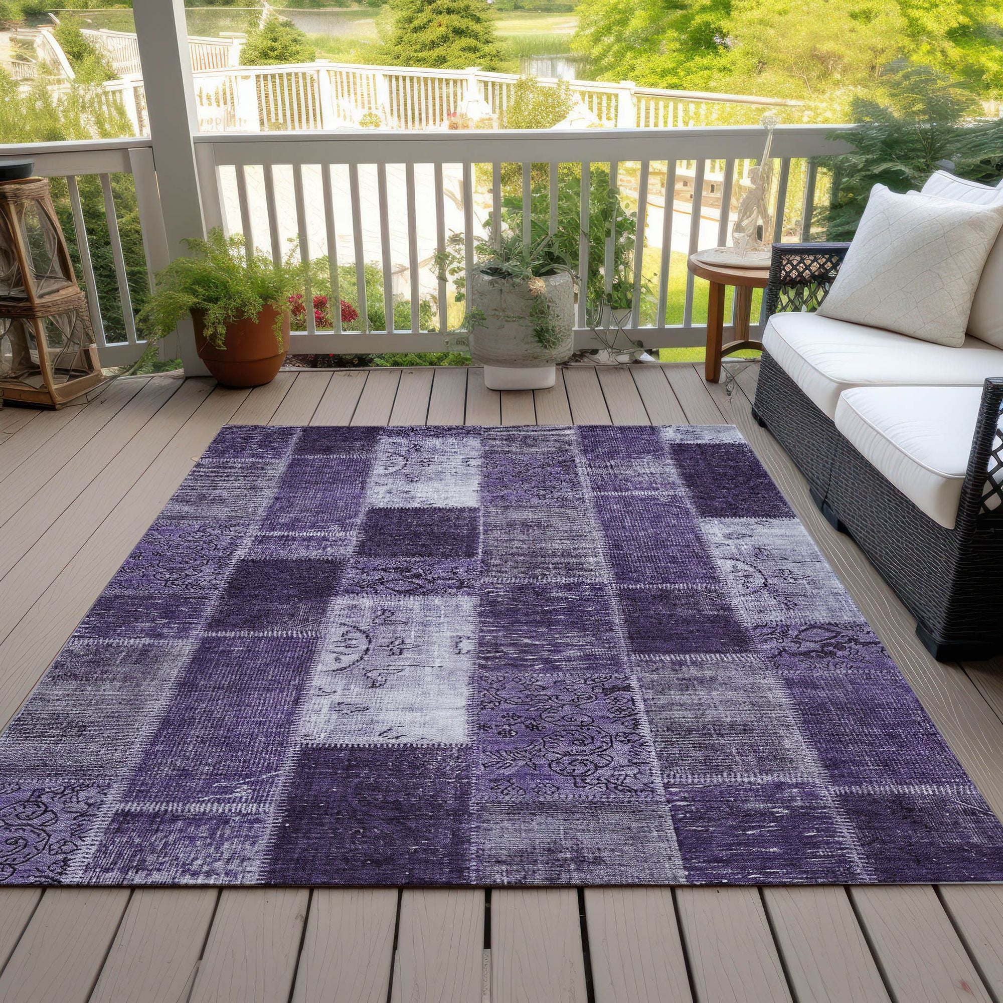 Machine Made ACN631 Purple  Rugs #color_purple 