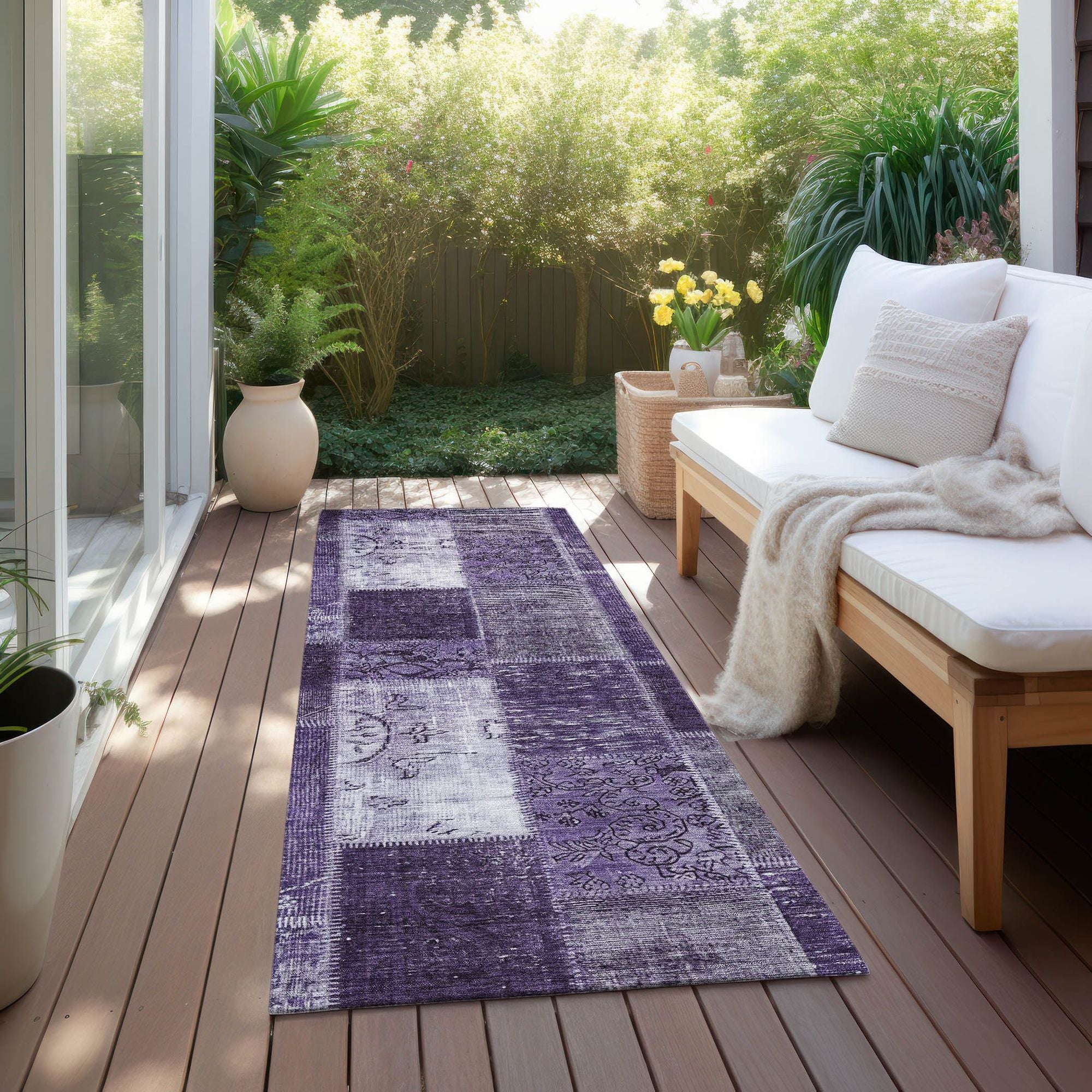 Machine Made ACN631 Purple  Rugs #color_purple 