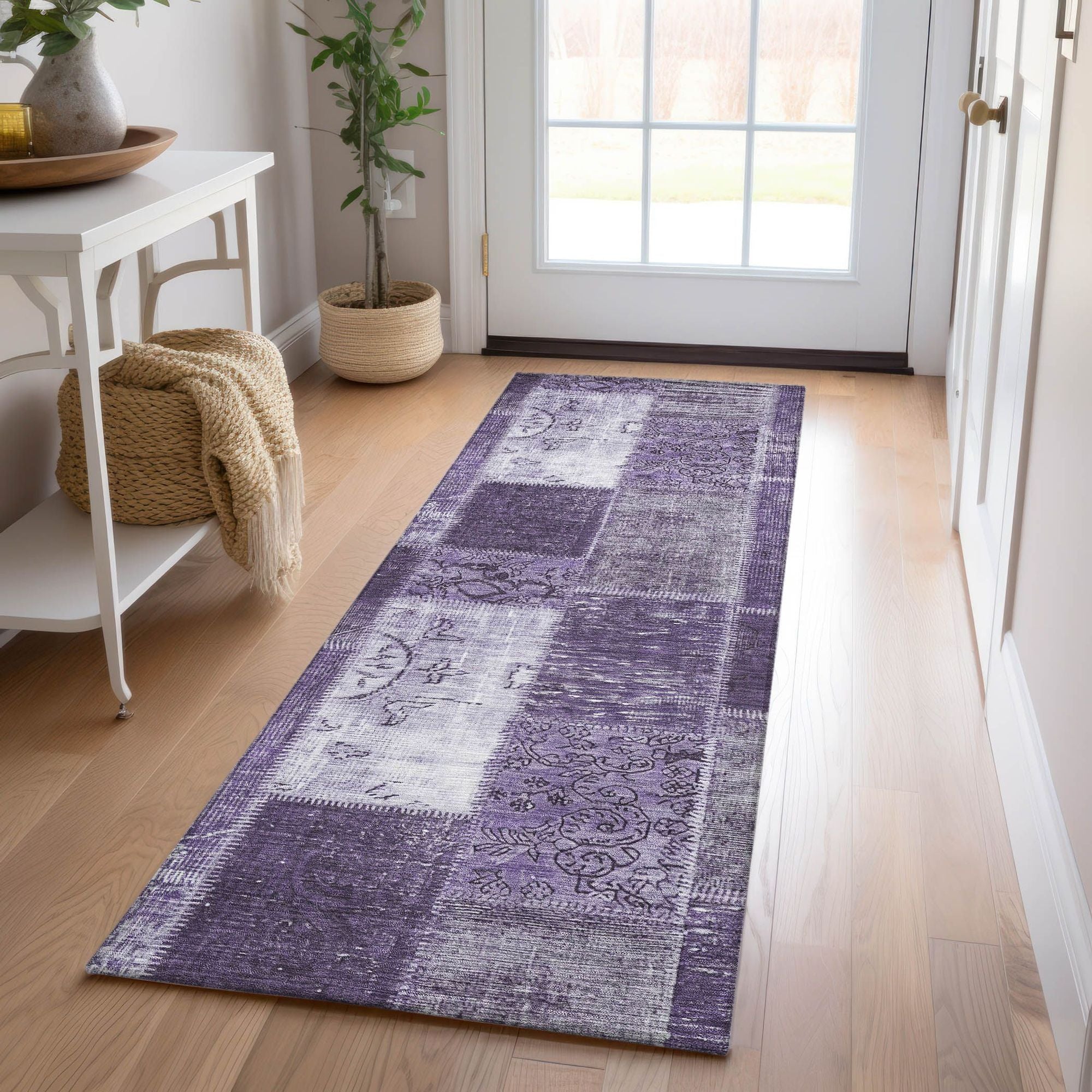 Machine Made ACN631 Purple  Rugs #color_purple 