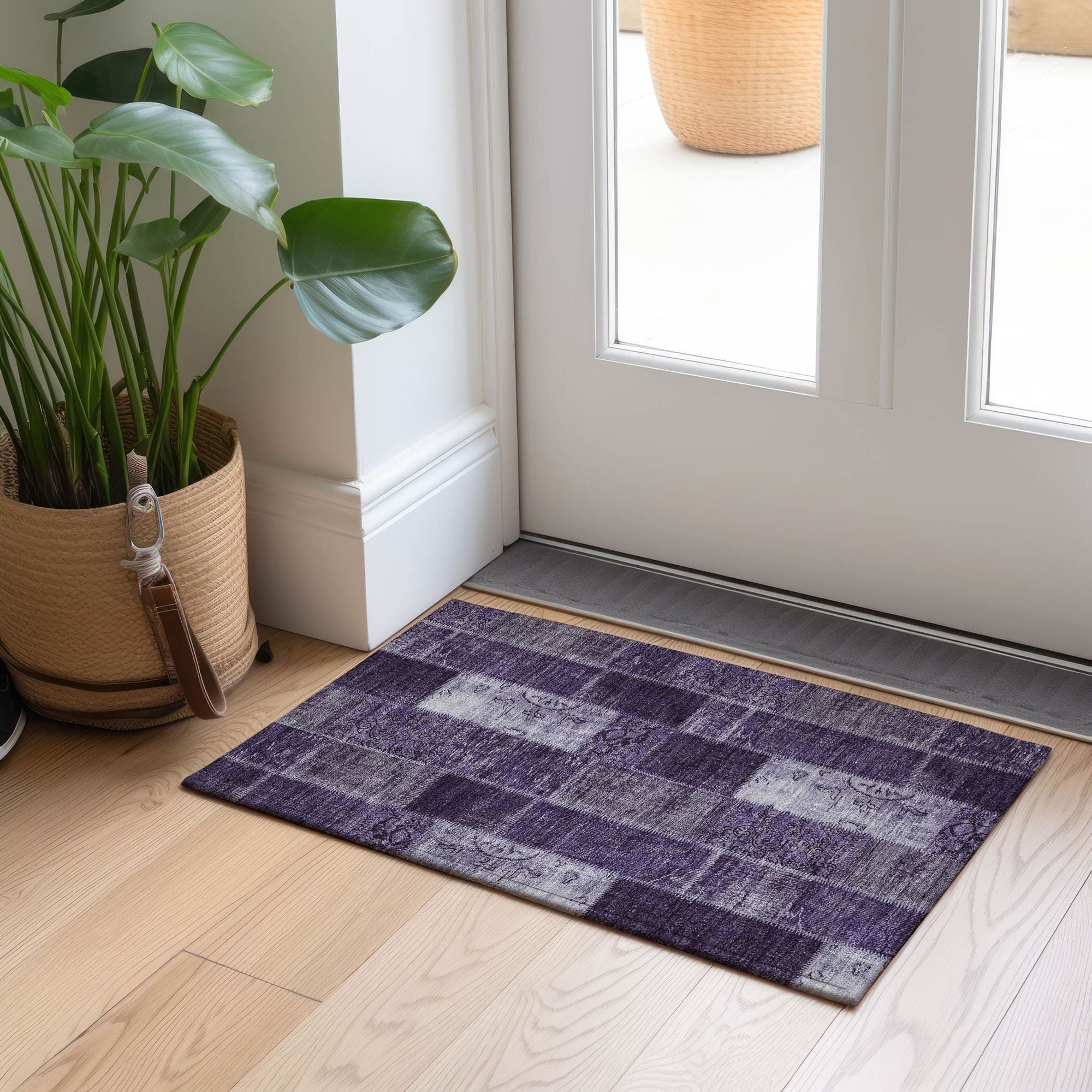 Machine Made ACN631 Purple  Rugs #color_purple 