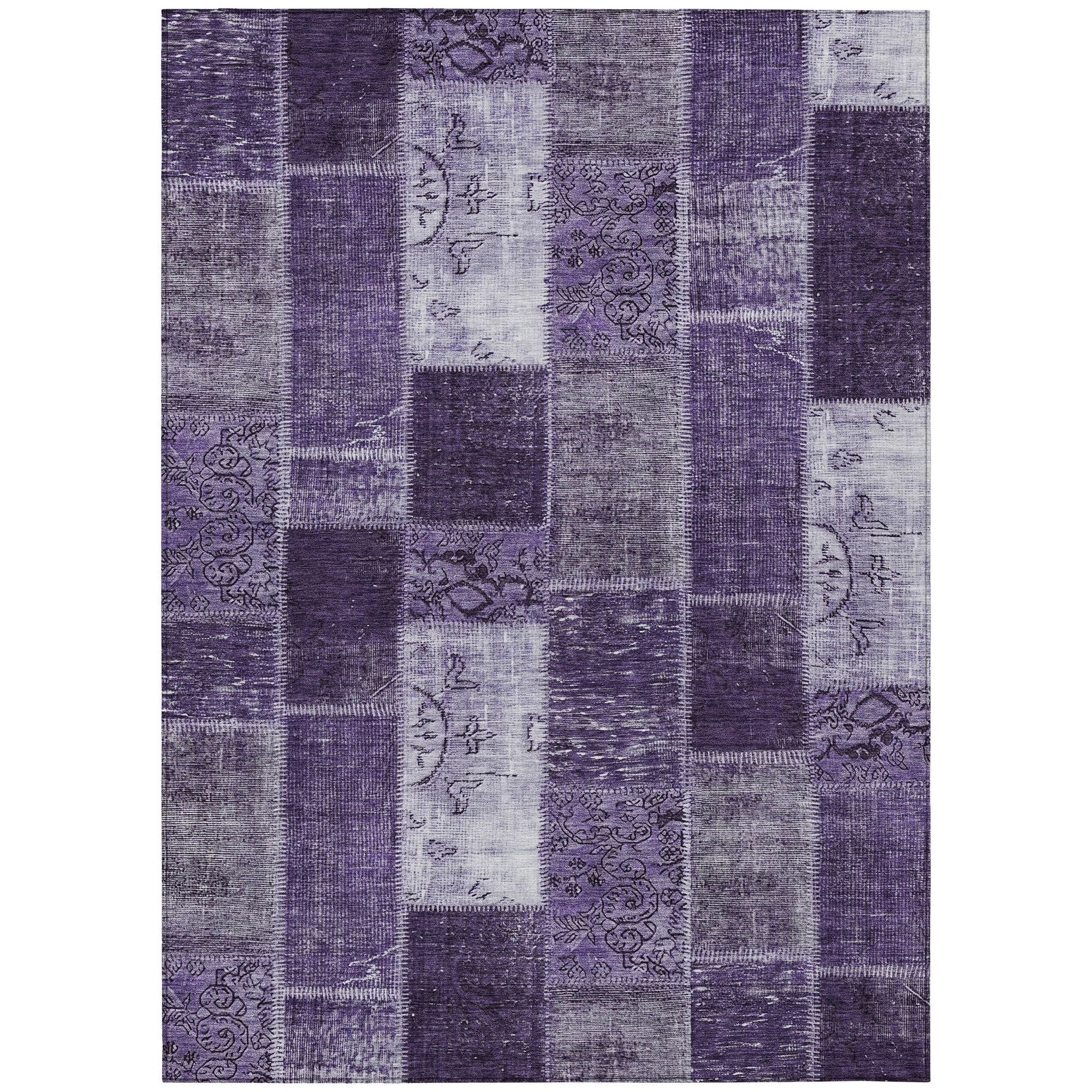 Machine Made ACN631 Purple  Rugs #color_purple 