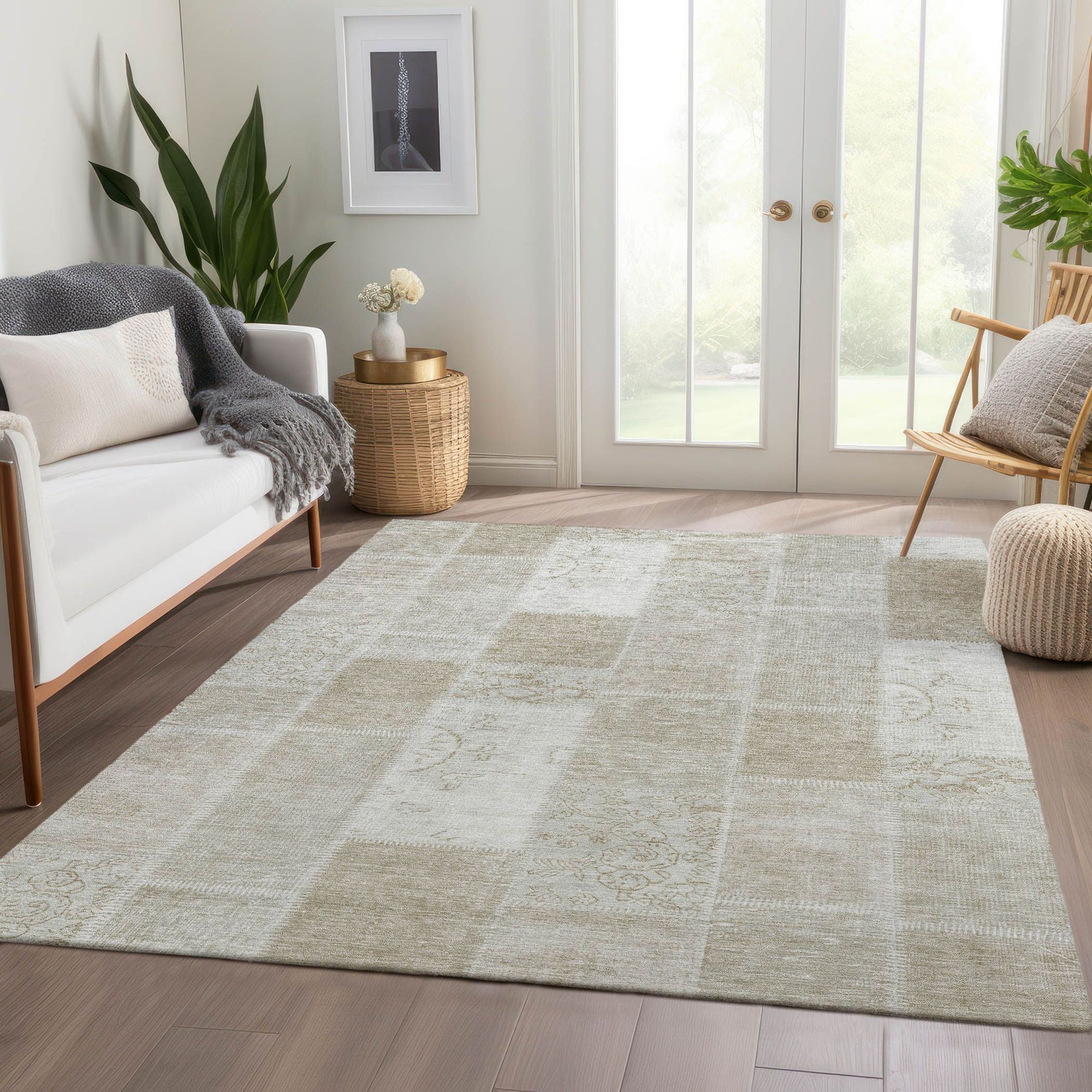 Machine Made ACN631 Taupe Brown Rugs #color_taupe brown