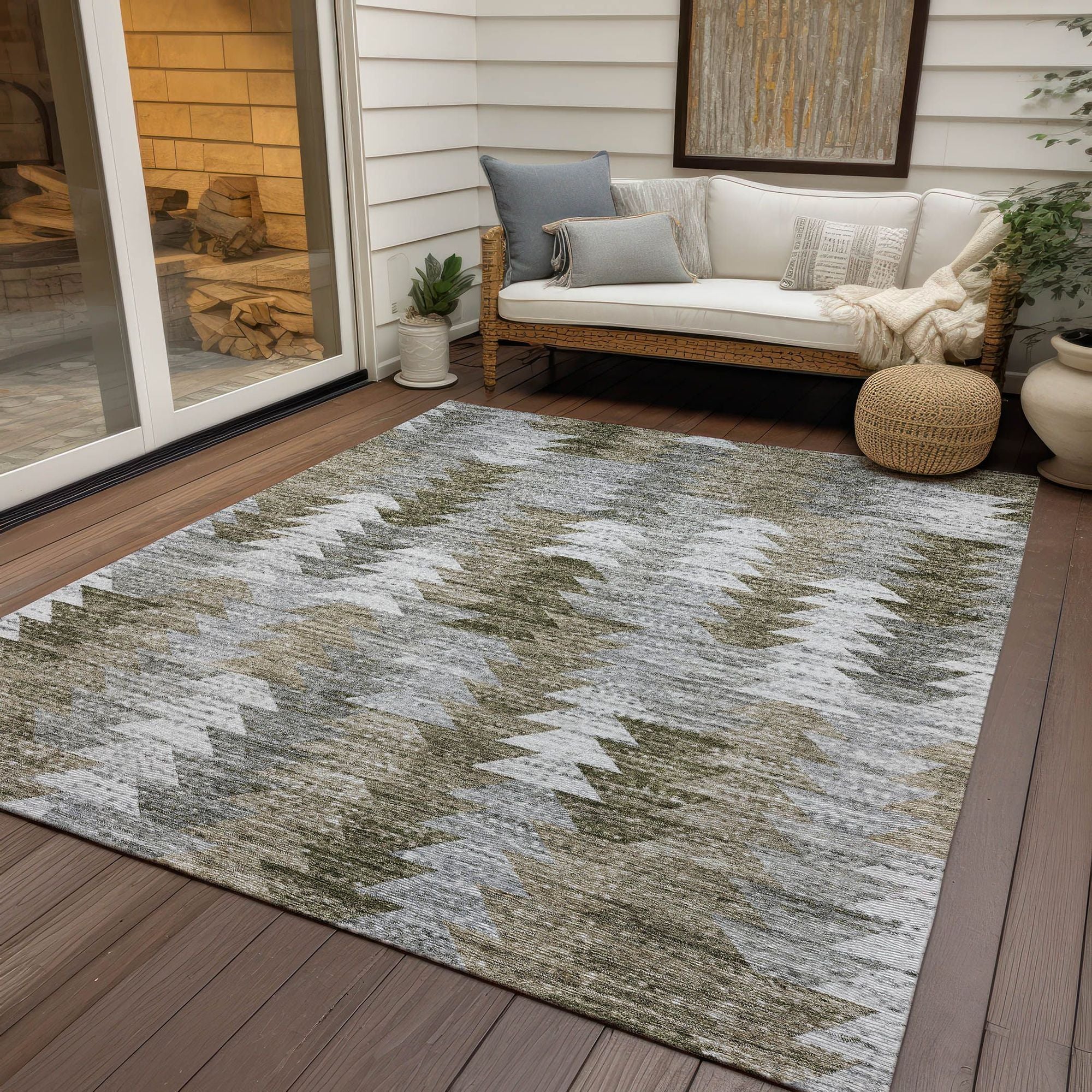 Machine Made ACN632 Brown  Rugs #color_brown 