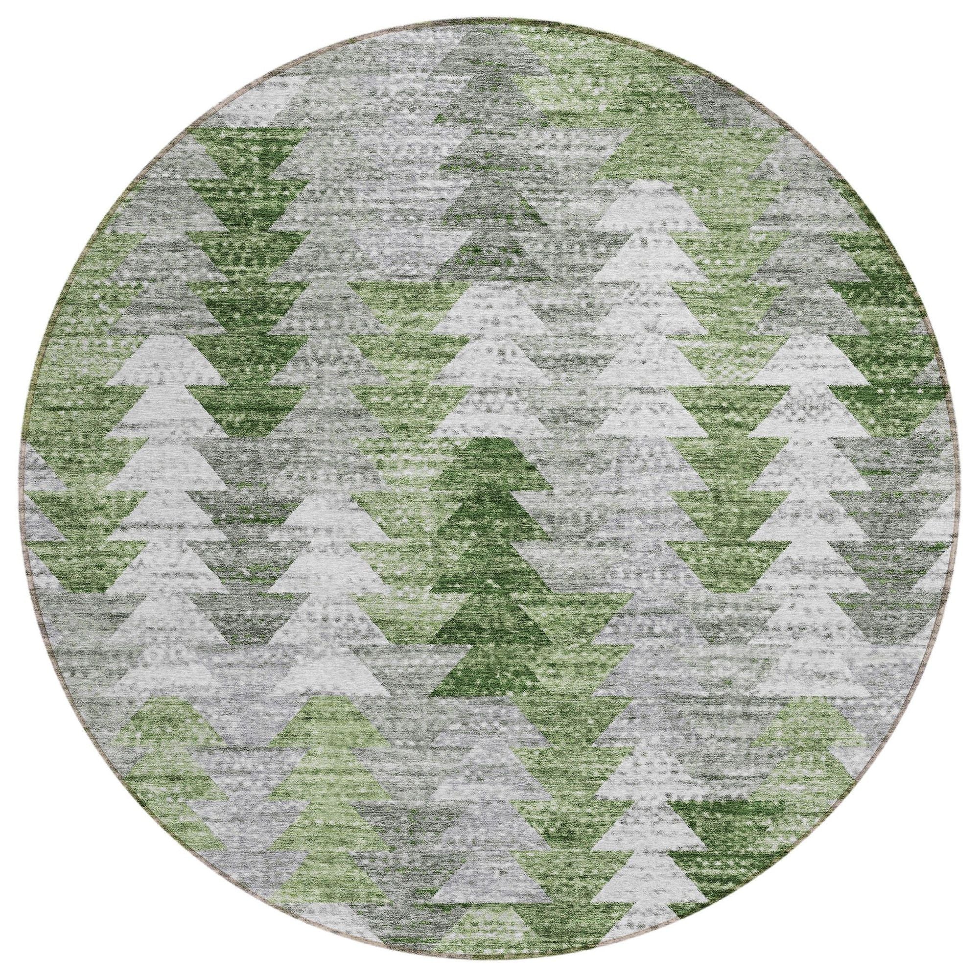 Machine Made ACN632 Green  Rugs #color_green 