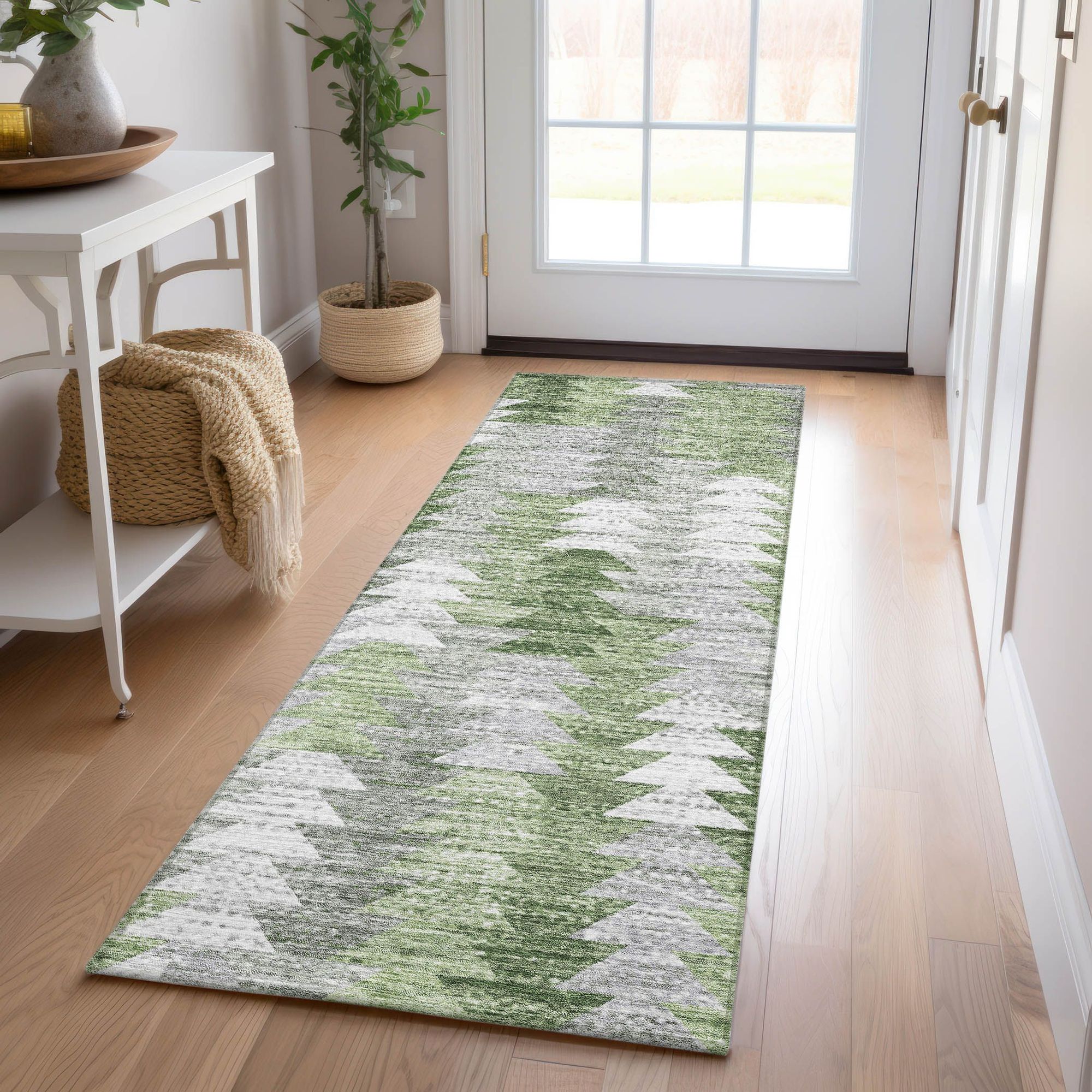 Machine Made ACN632 Green  Rugs #color_green 