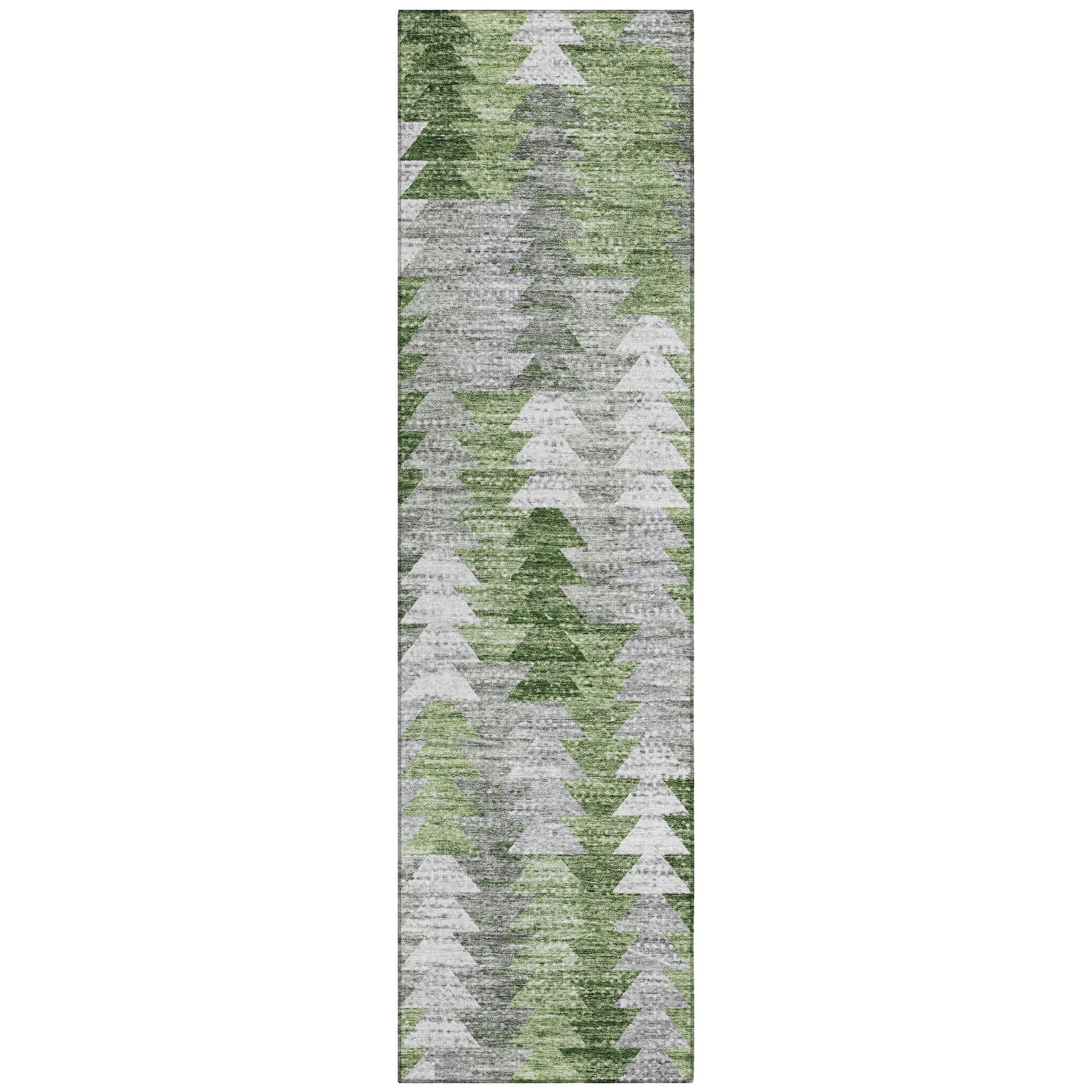 Machine Made ACN632 Green  Rugs #color_green 