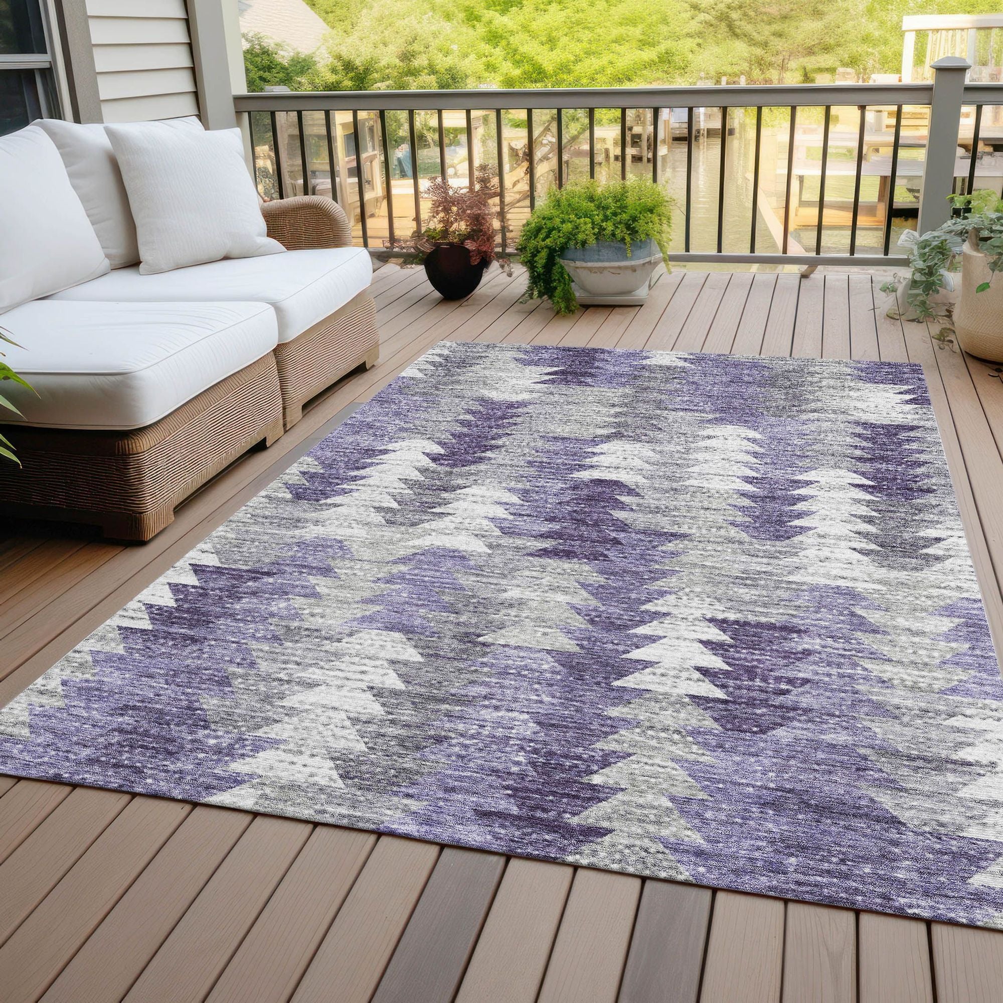 Machine Made ACN632 Purple  Rugs #color_purple 