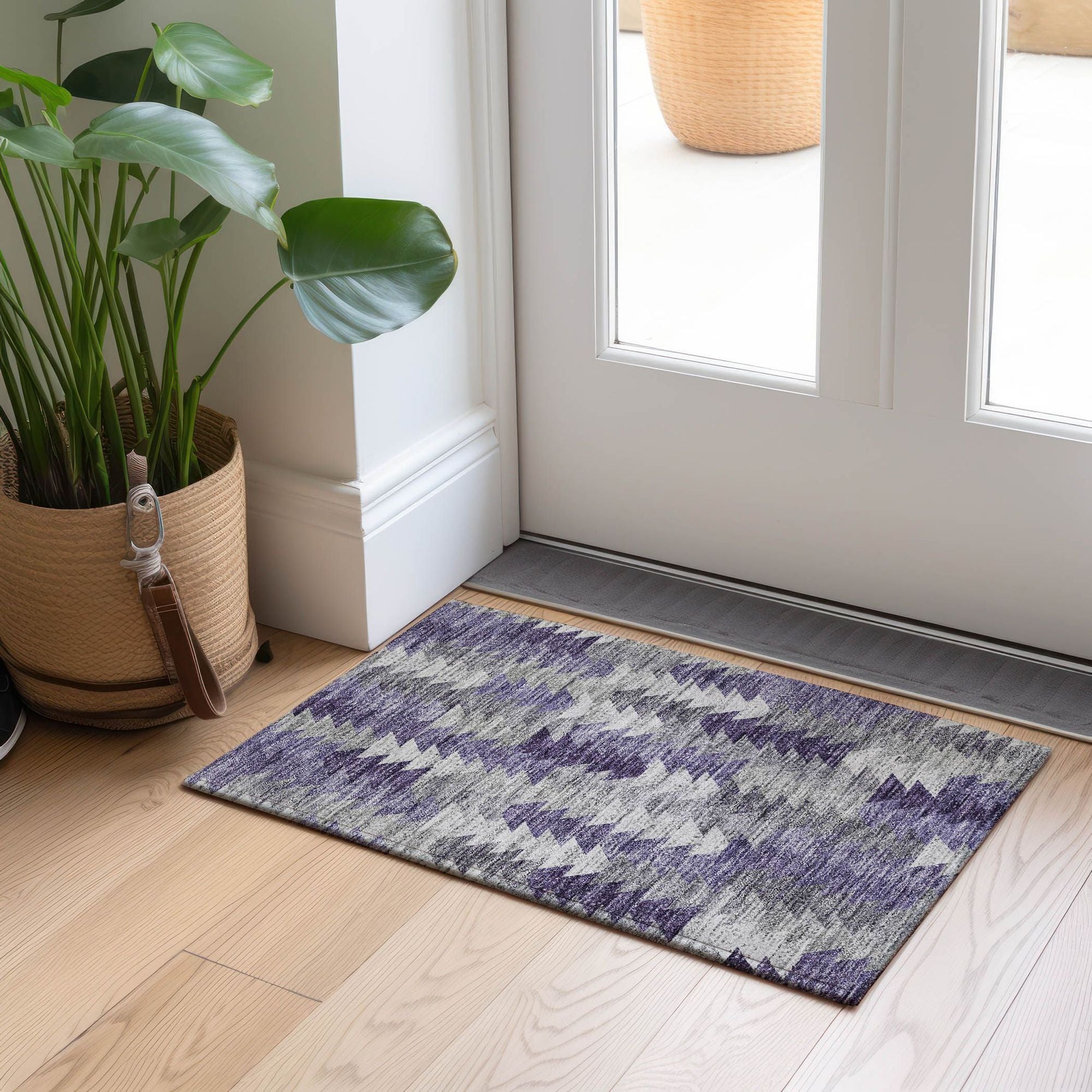 Machine Made ACN632 Purple  Rugs #color_purple 