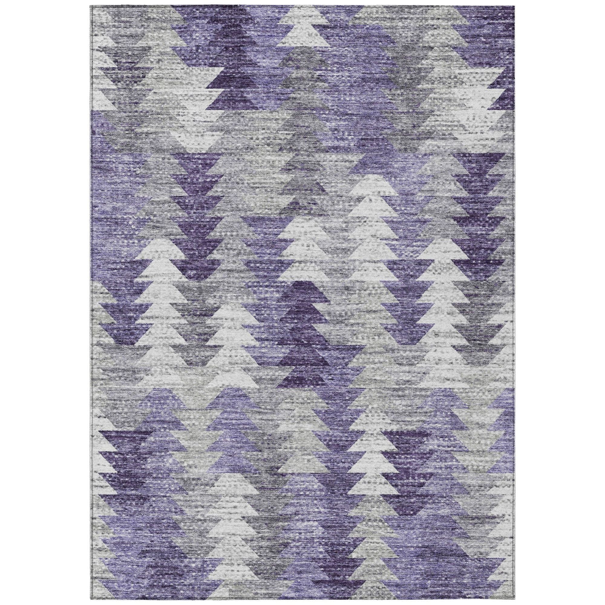 Machine Made ACN632 Purple  Rugs #color_purple 