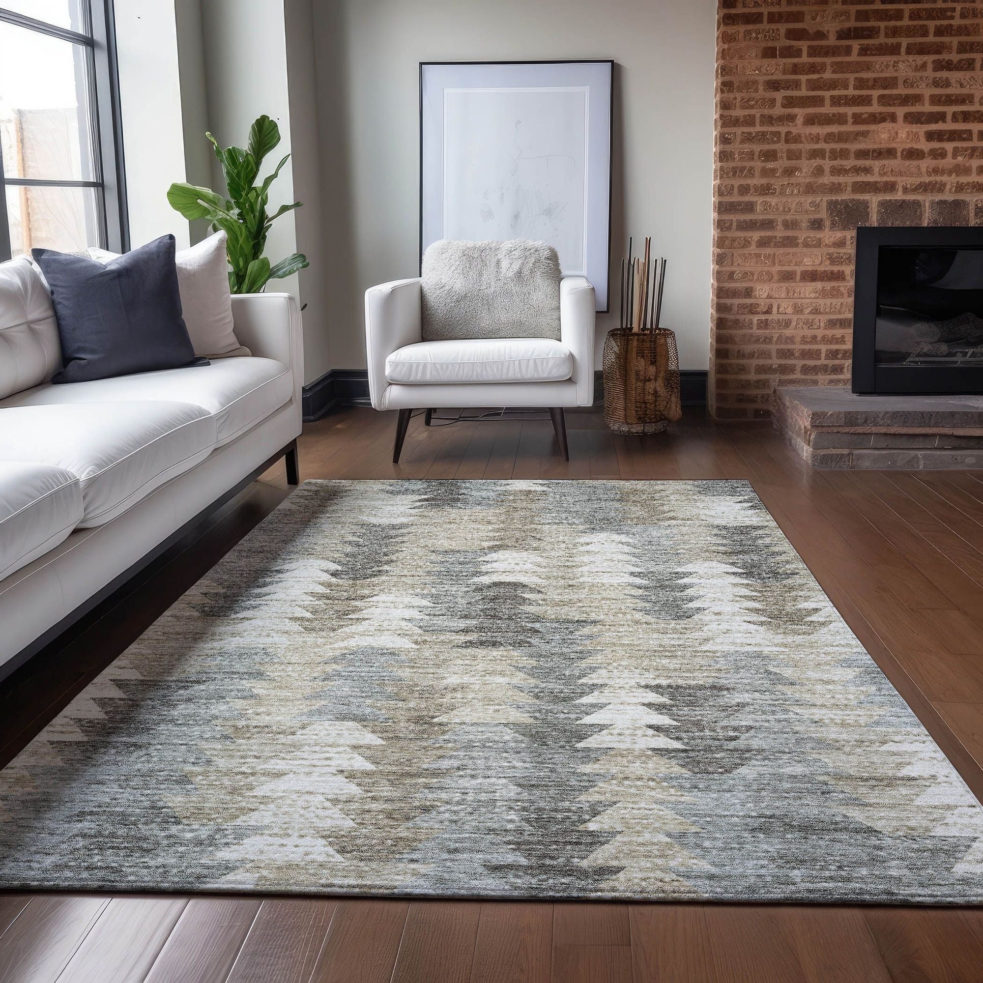 Machine Made ACN632 Taupe Brown Rugs #color_taupe brown