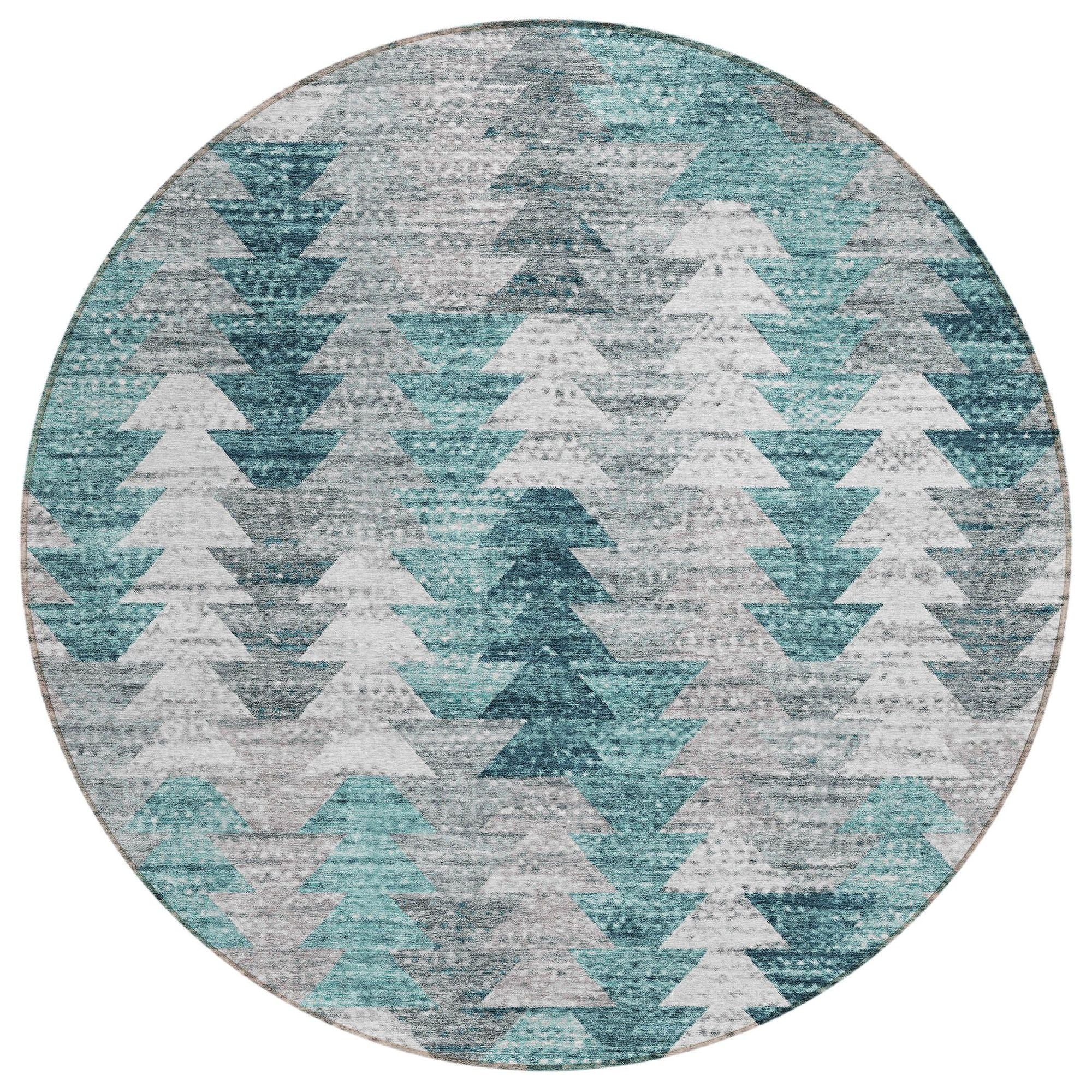 Machine Made ACN632 Teal  Rugs #color_teal 