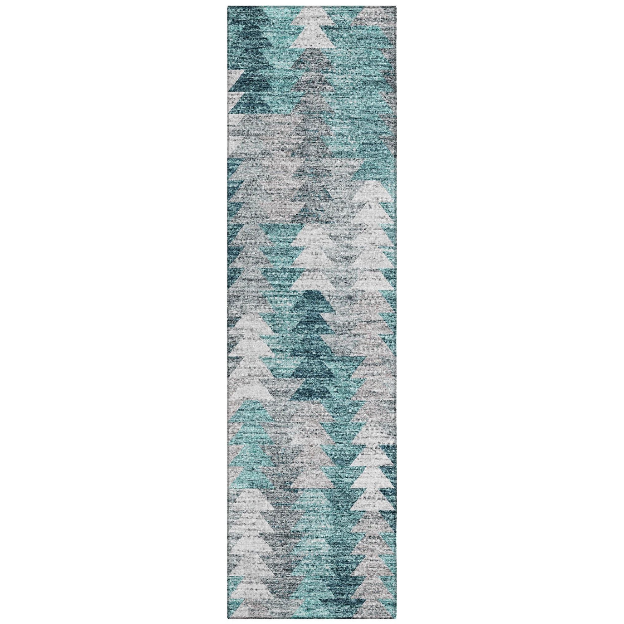 Machine Made ACN632 Teal  Rugs #color_teal 