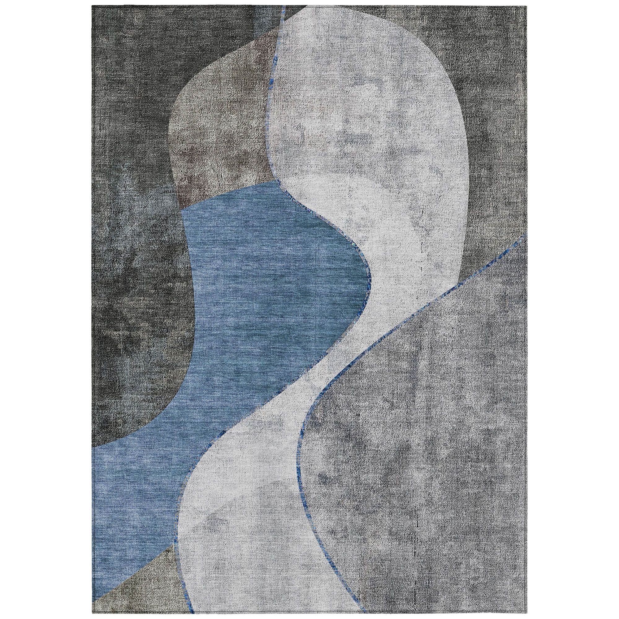 Machine Made ACN633 Blue  Rugs #color_blue 