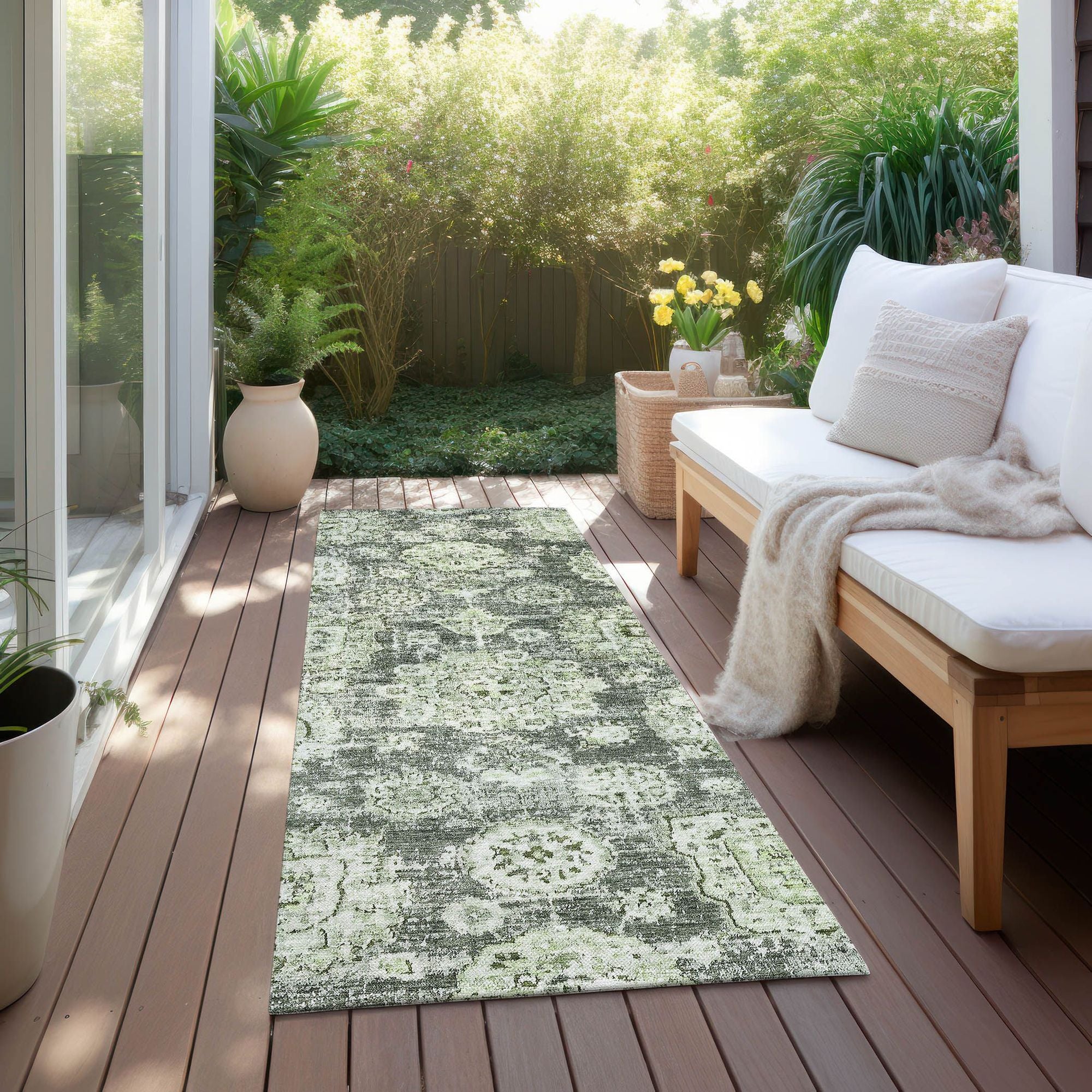 Machine Made ACN634 Aloe Green Rugs #color_aloe green