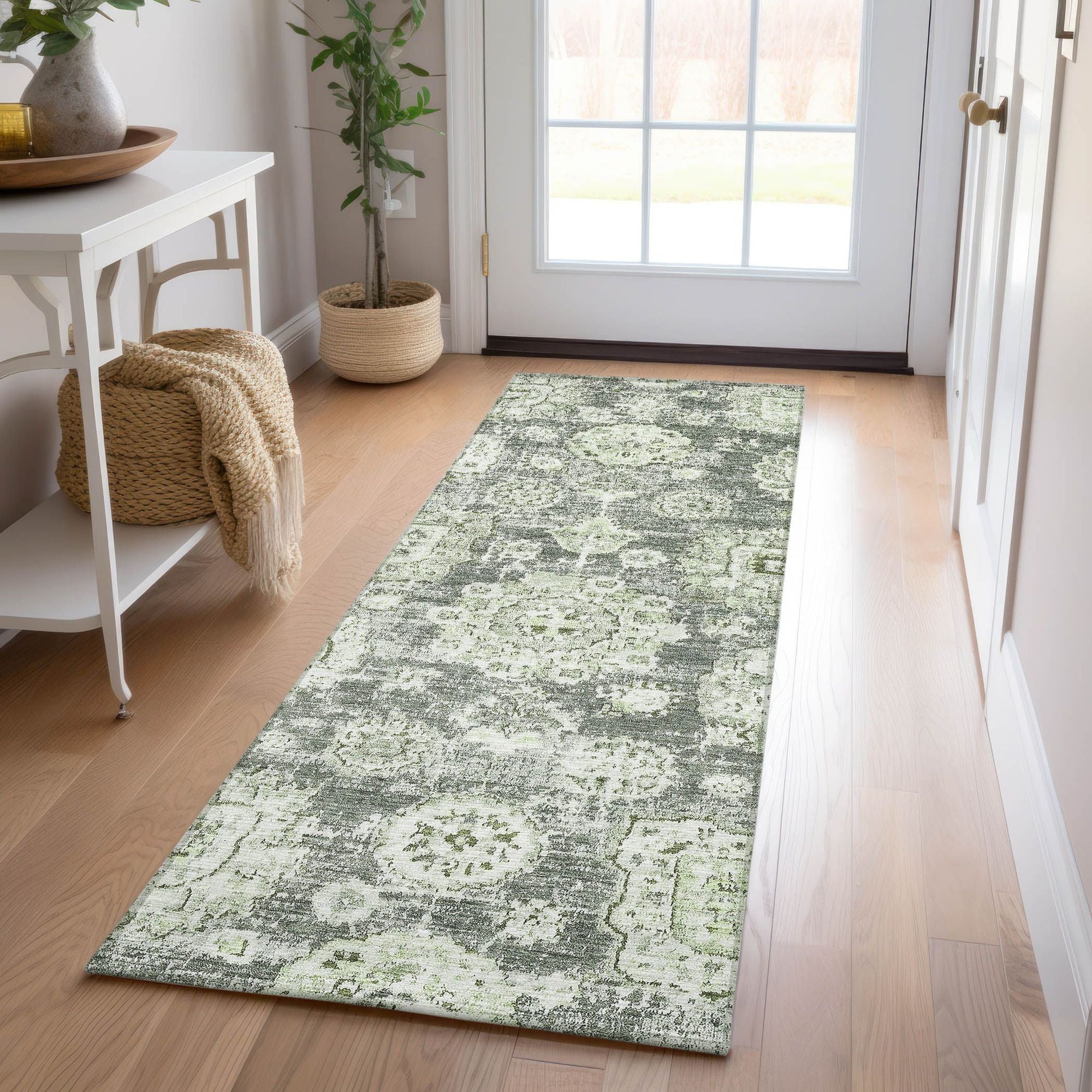 Machine Made ACN634 Aloe Green Rugs #color_aloe green