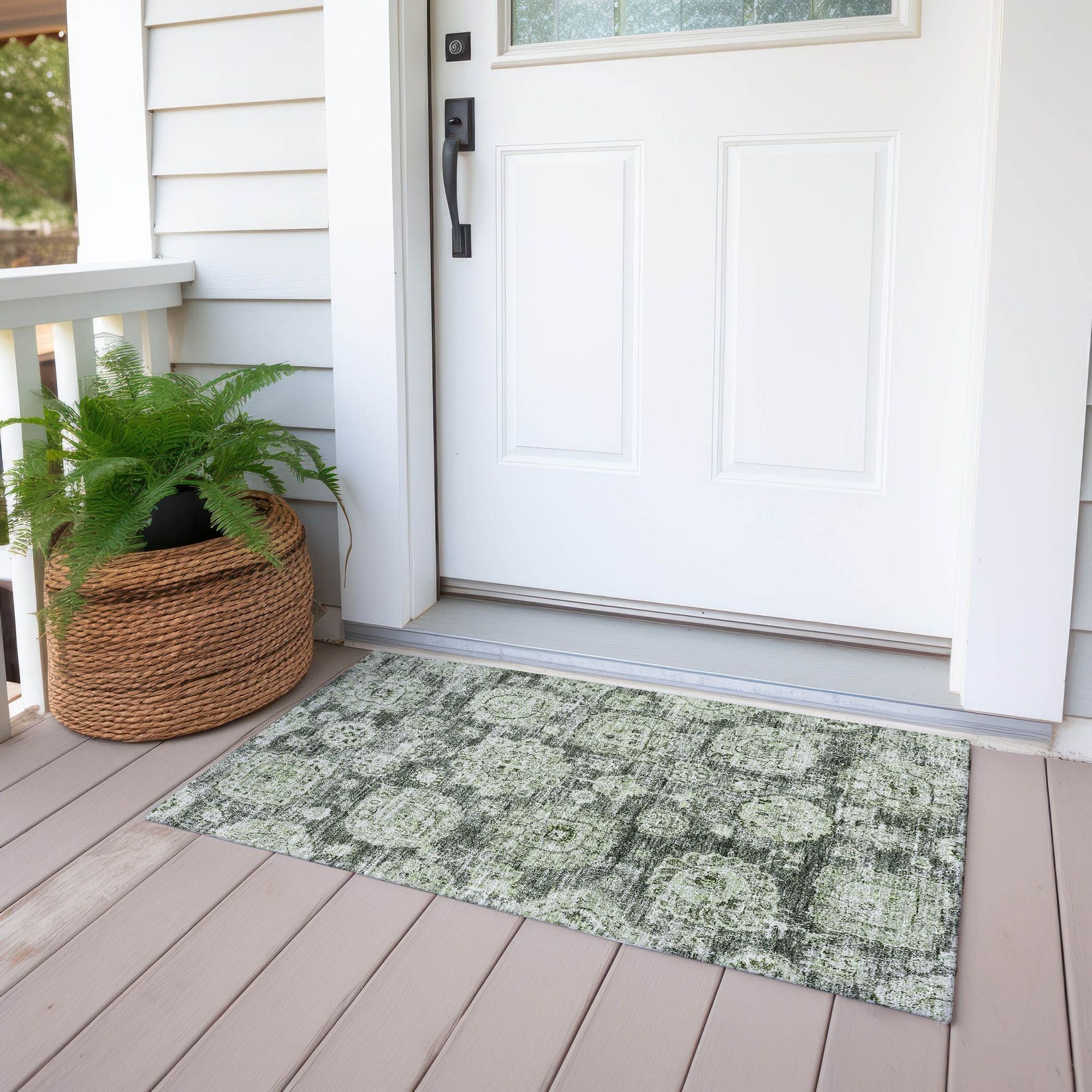 Machine Made ACN634 Aloe Green Rugs #color_aloe green