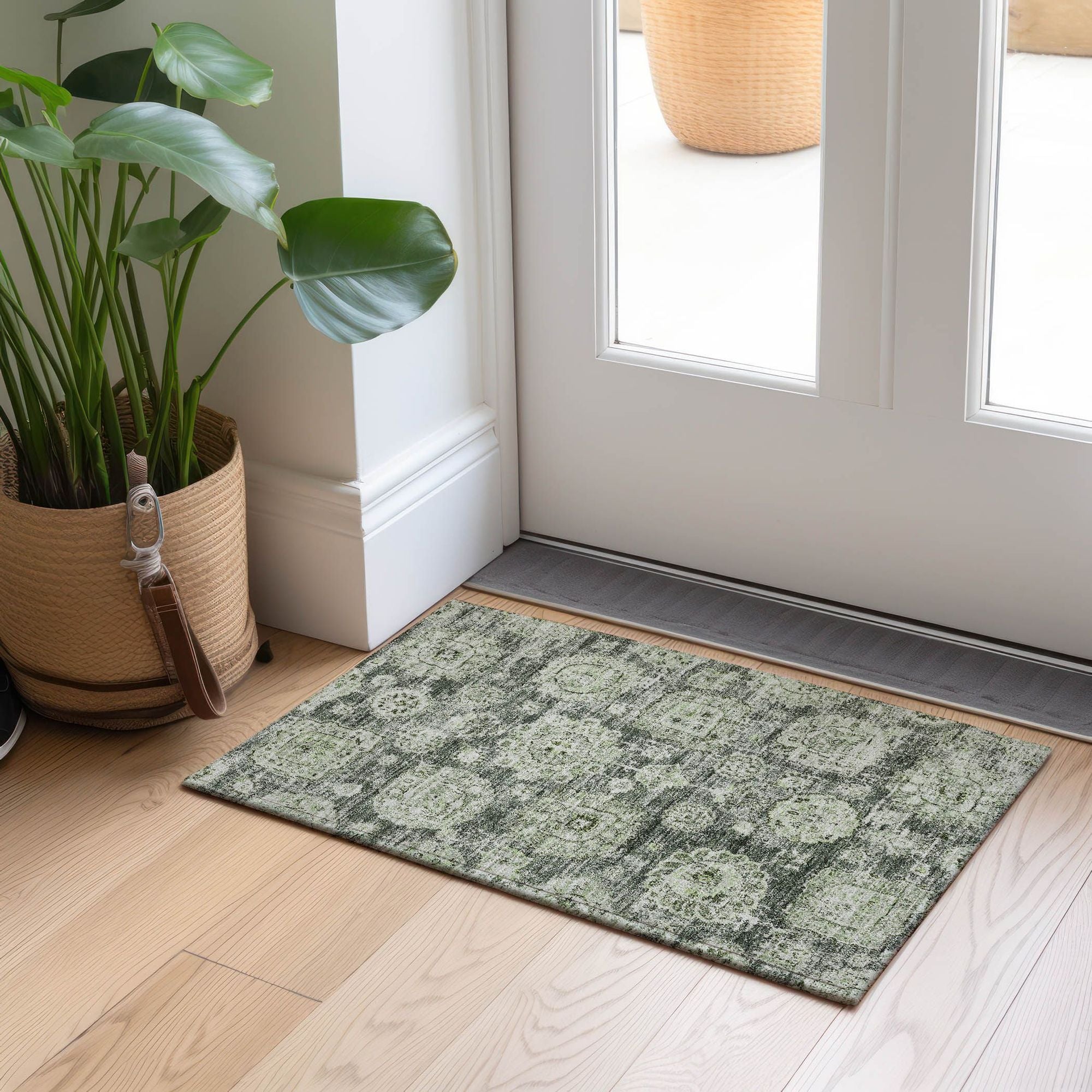 Machine Made ACN634 Aloe Green Rugs #color_aloe green