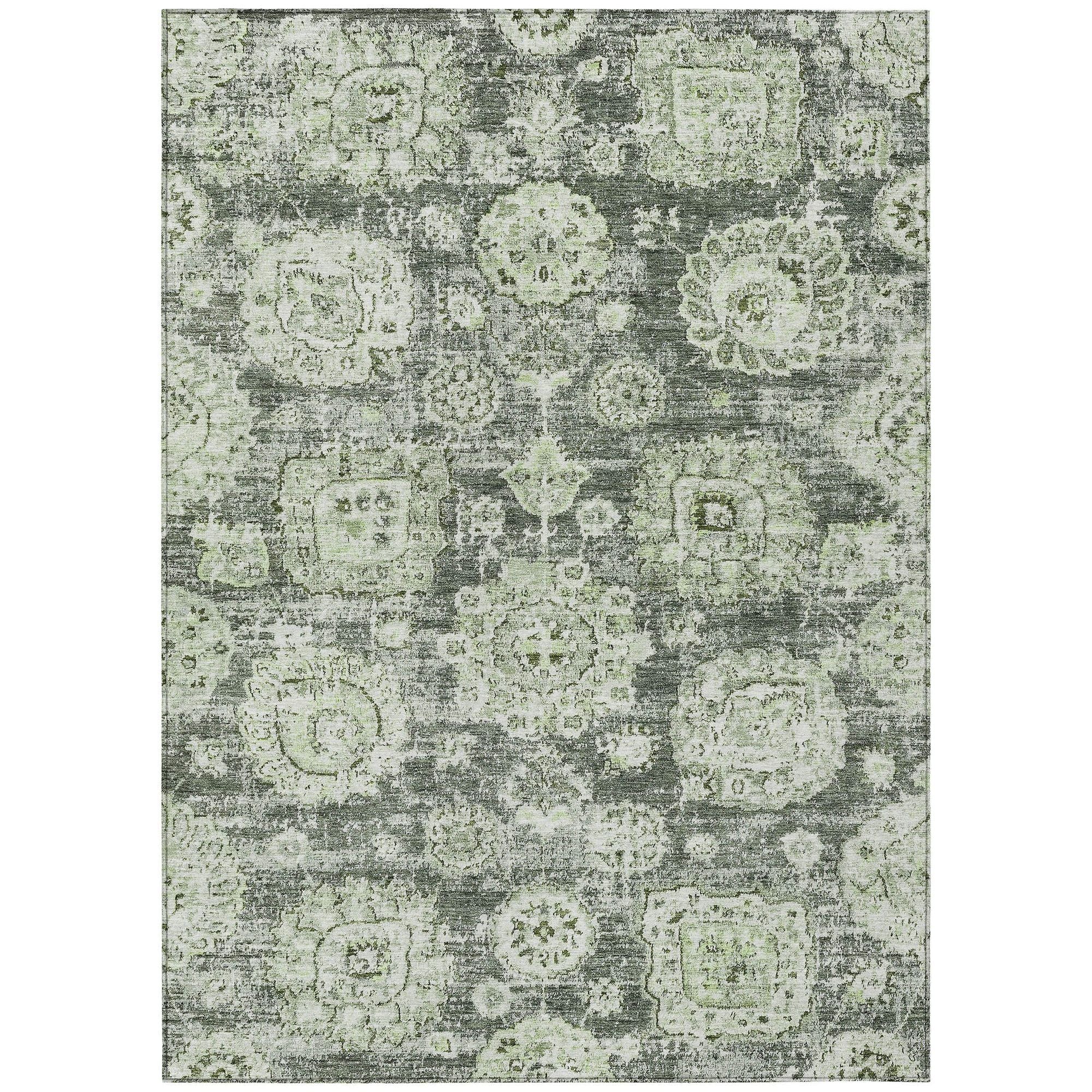 Machine Made ACN634 Aloe Green Rugs #color_aloe green