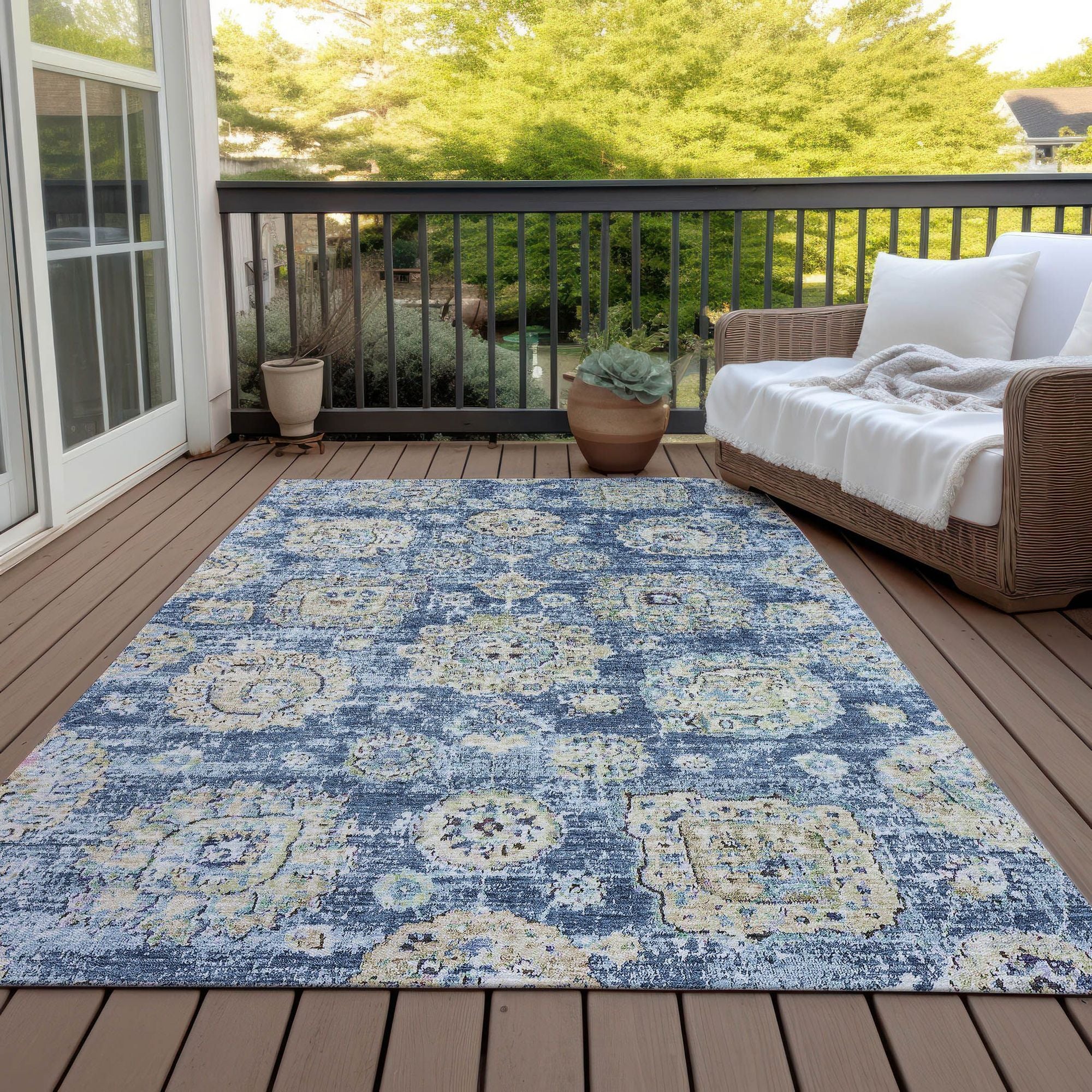 Machine Made ACN634 Blue  Rugs #color_blue 