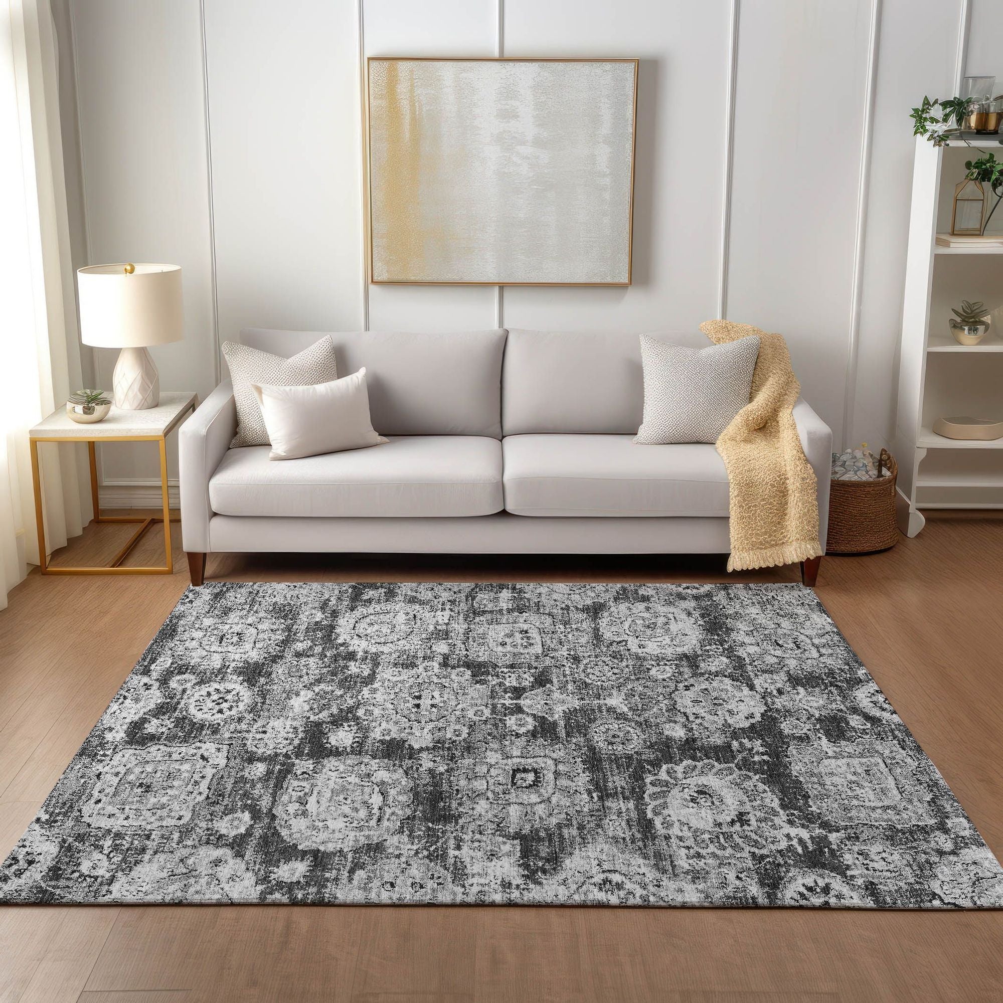 Machine Made ACN634 Gray  Rugs #color_gray 