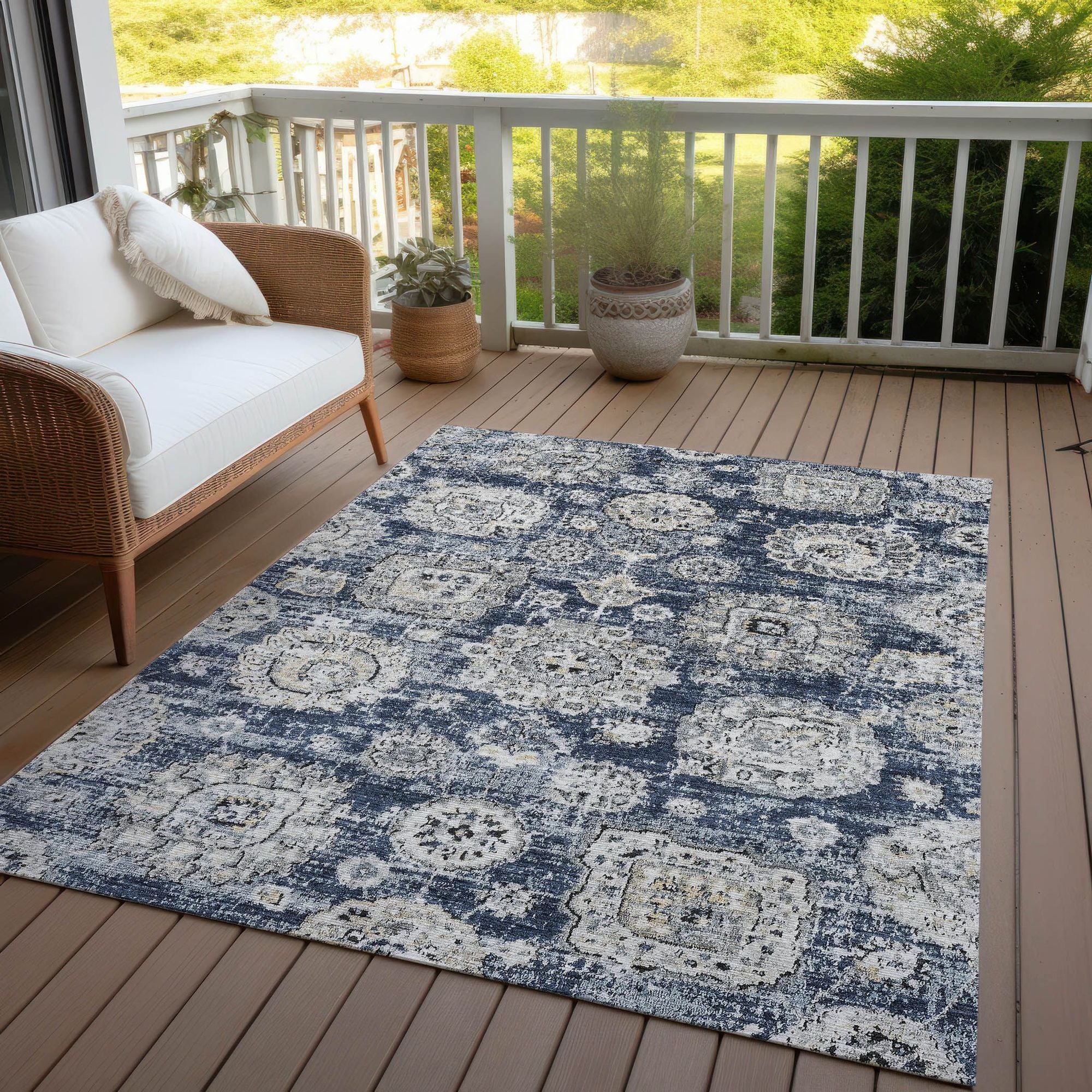 Machine Made ACN634 Navy Blue Rugs #color_navy blue