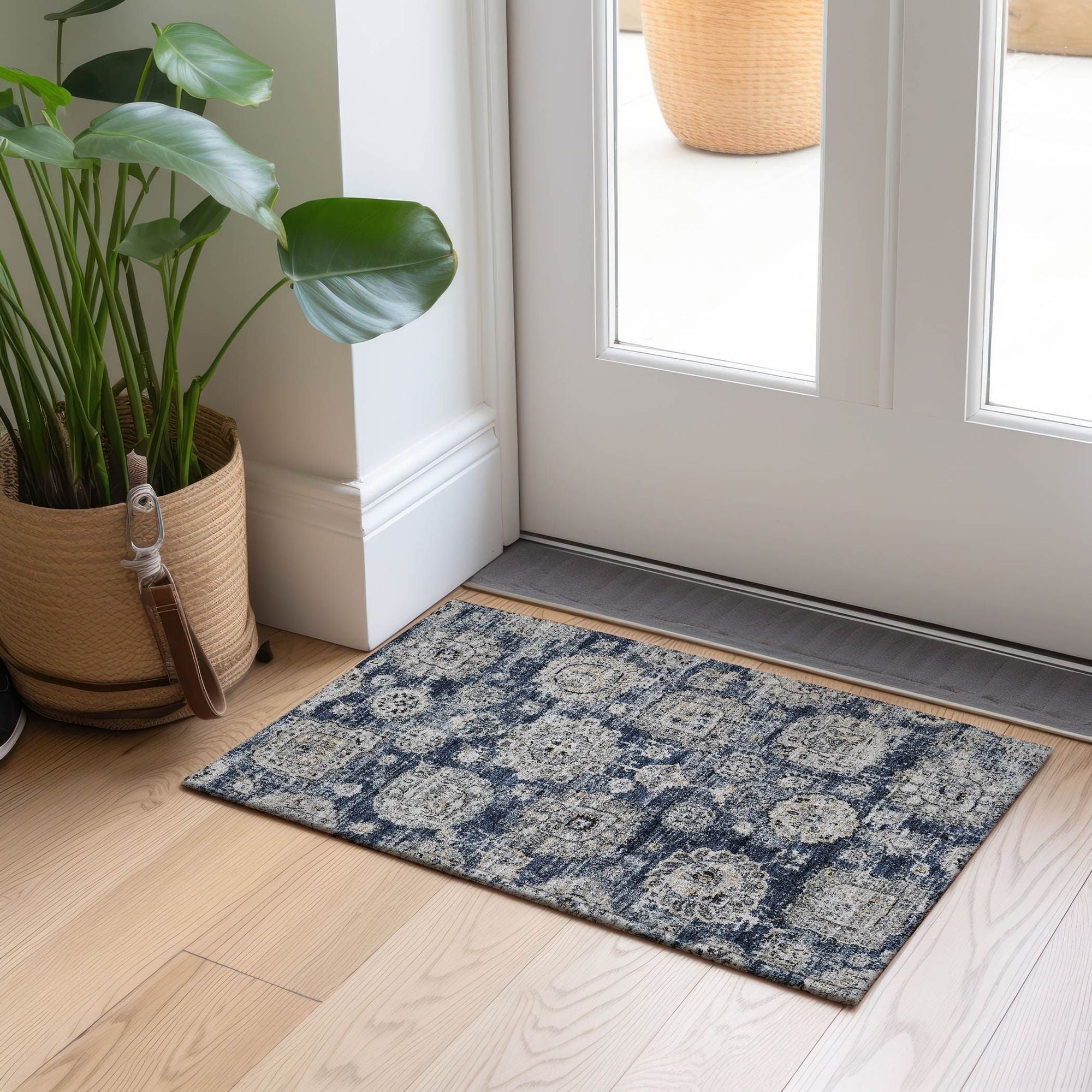 Machine Made ACN634 Navy Blue Rugs #color_navy blue