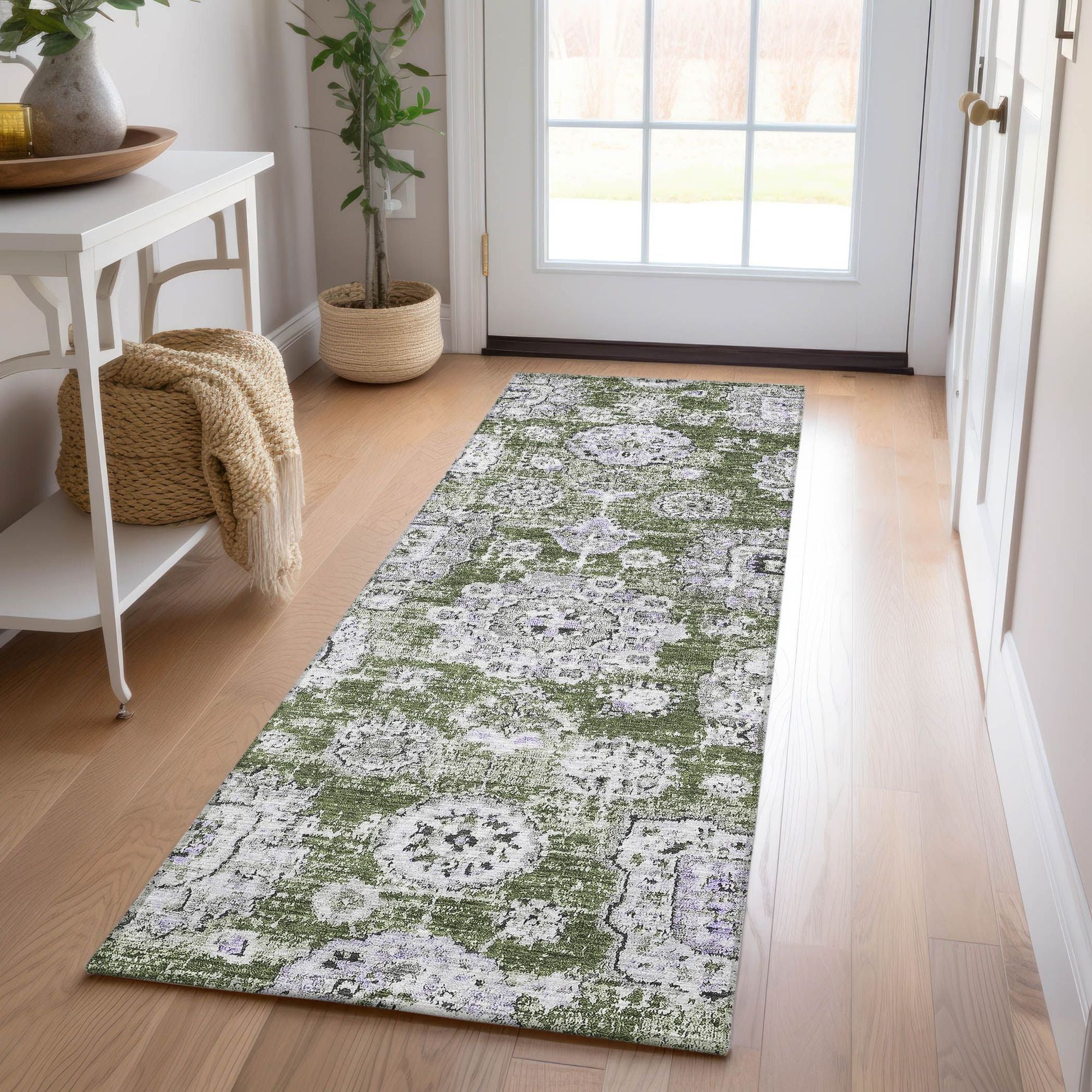 Machine Made ACN634 Olive Green Rugs #color_olive green