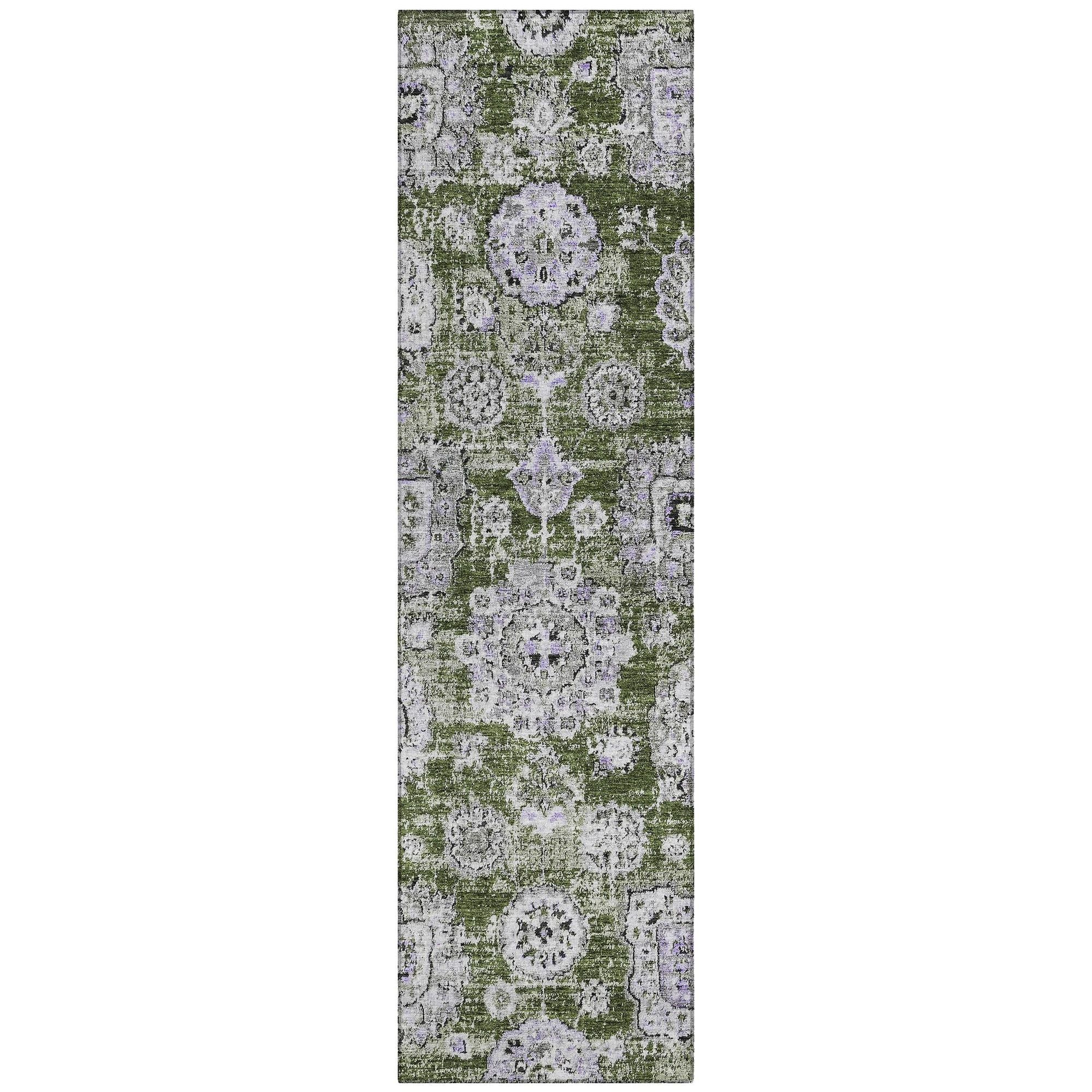 Machine Made ACN634 Olive Green Rugs #color_olive green