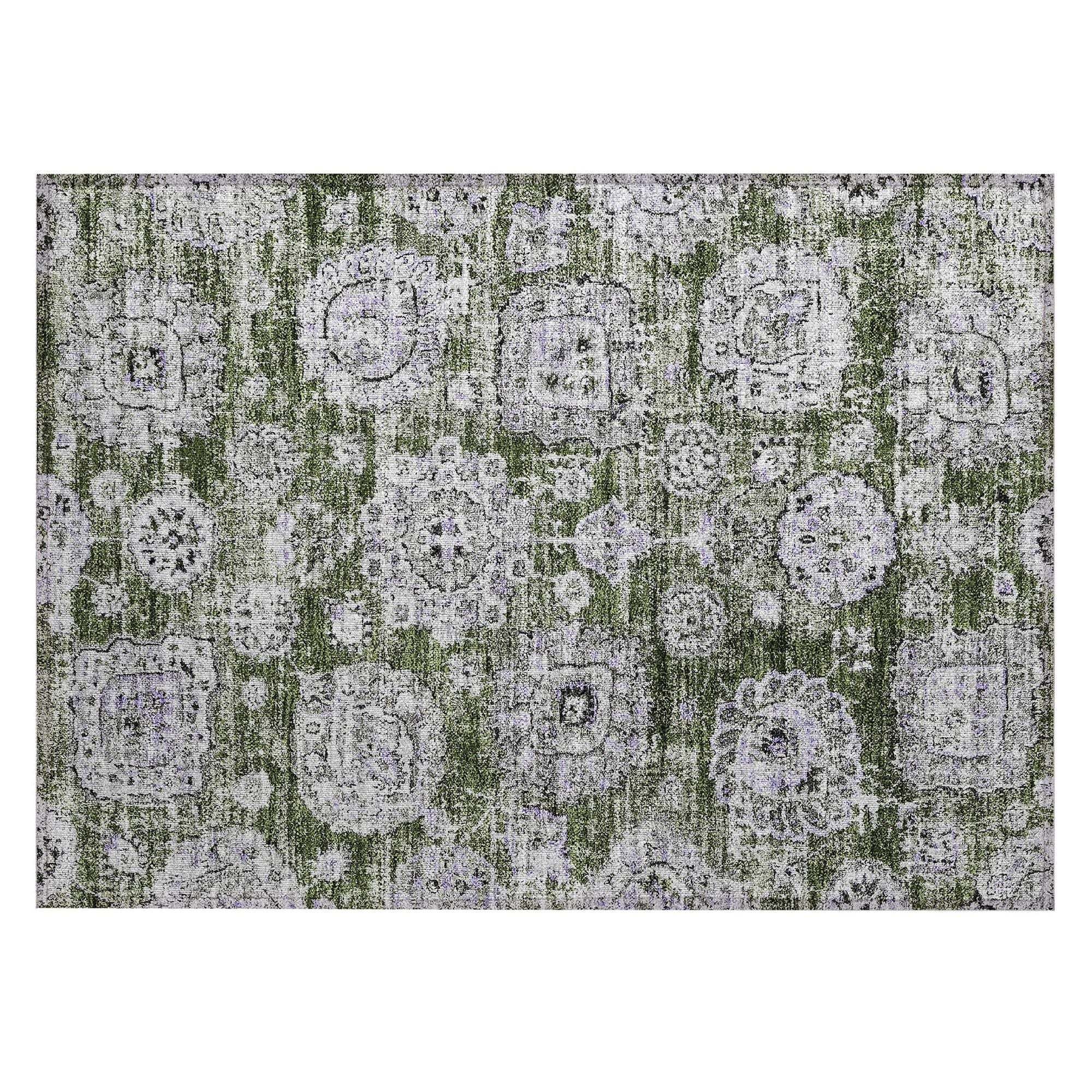 Machine Made ACN634 Olive Green Rugs #color_olive green