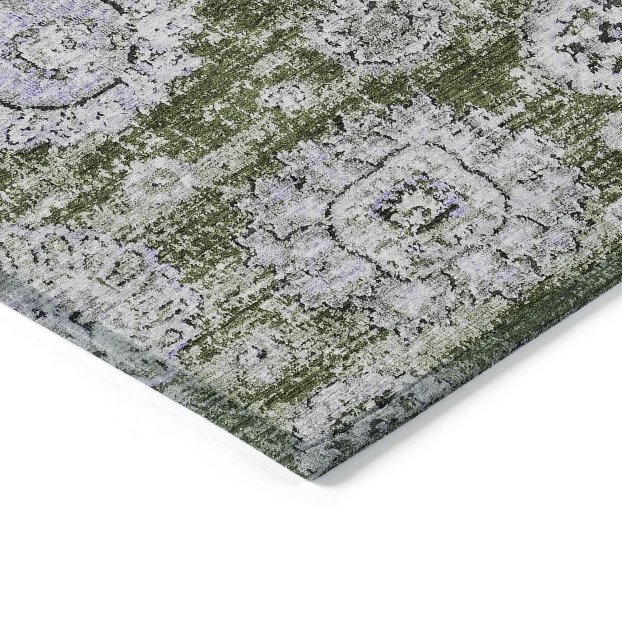 Machine Made ACN634 Olive Green Rugs #color_olive green