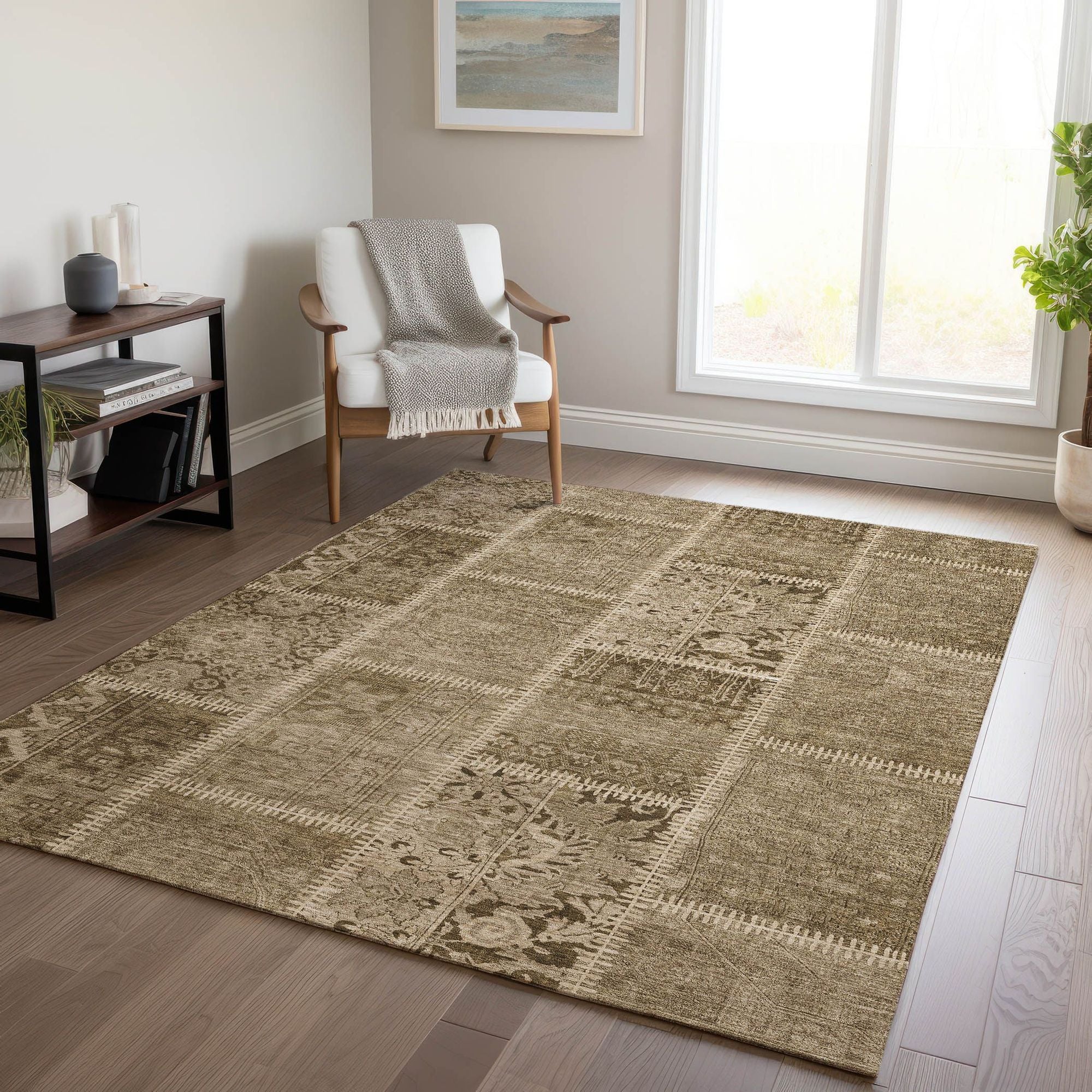 Machine Made ACN635 Brown  Rugs #color_brown 