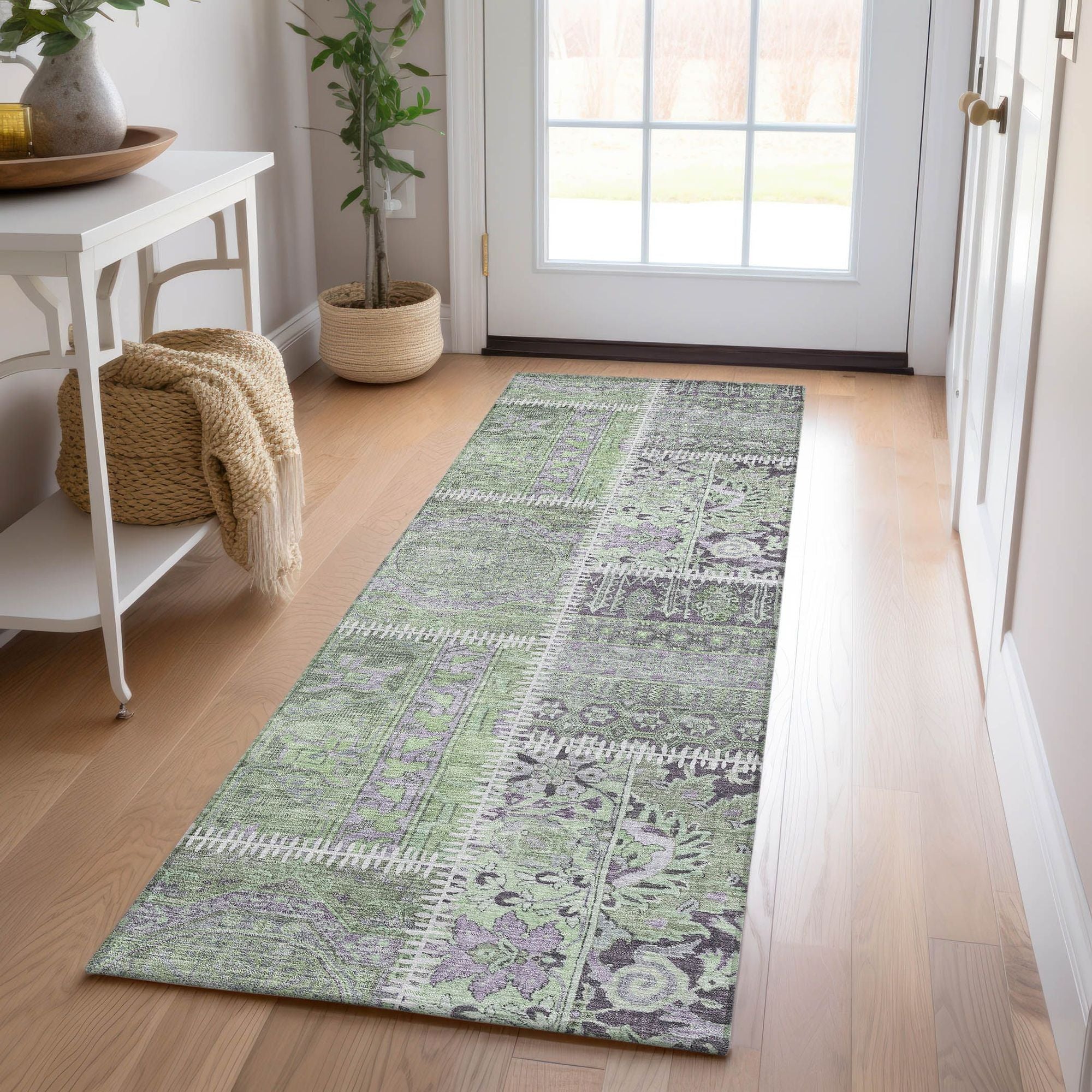 Machine Made ACN635 Green  Rugs #color_green 