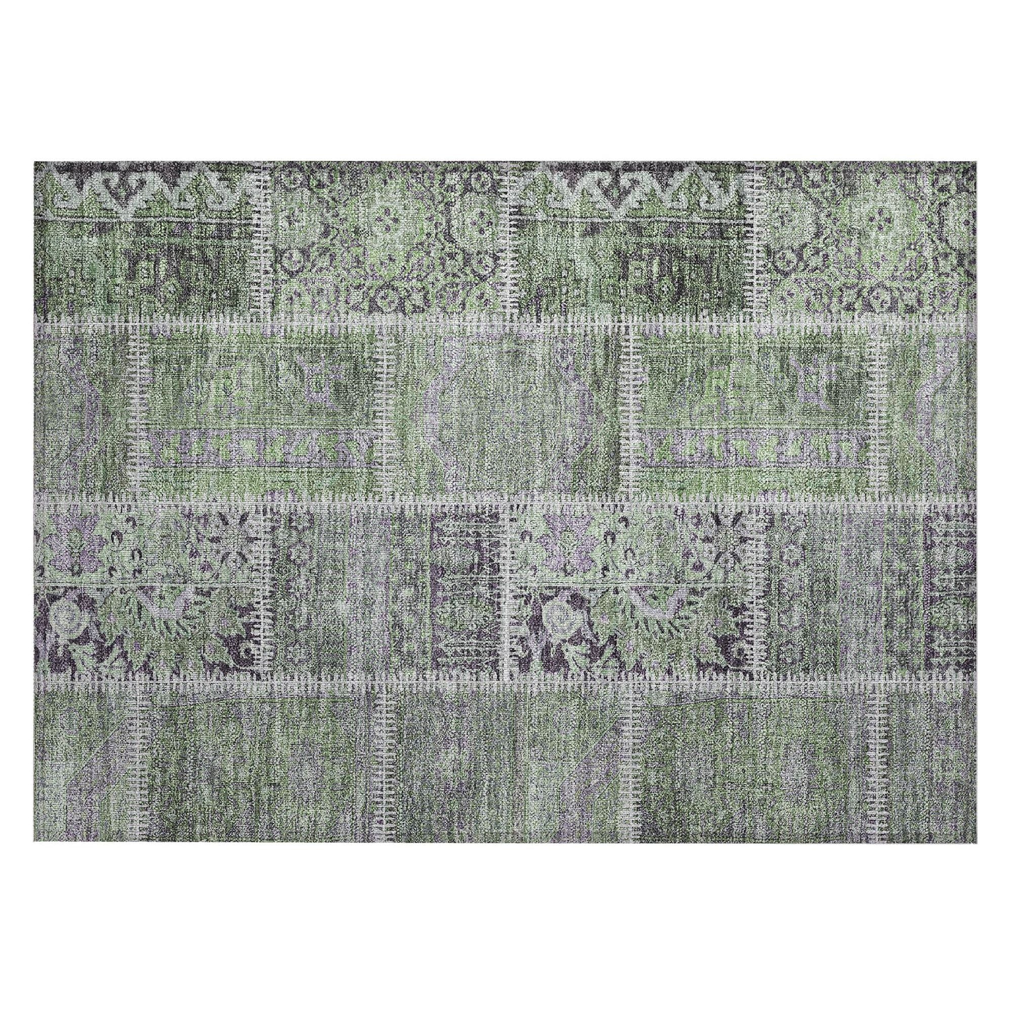 Machine Made ACN635 Green  Rugs #color_green 