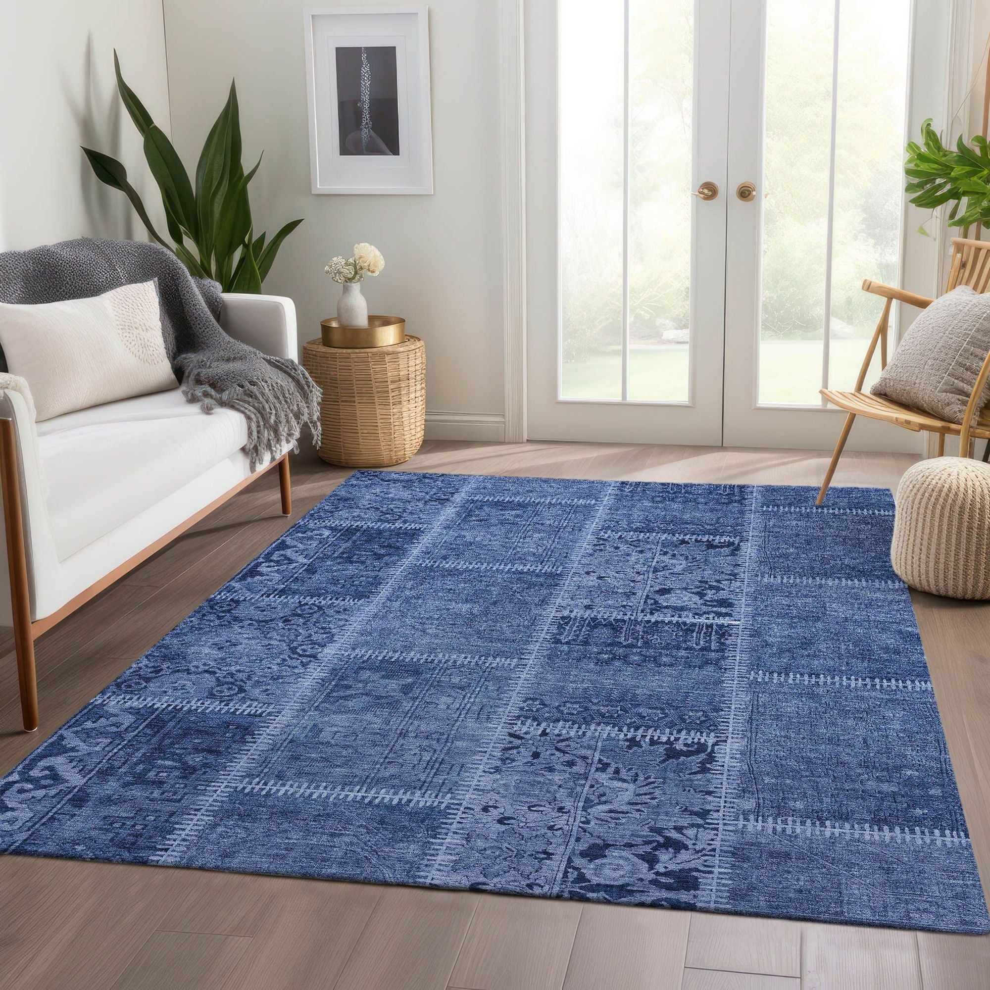 Machine Made ACN635 Navy Blue Rugs #color_navy blue